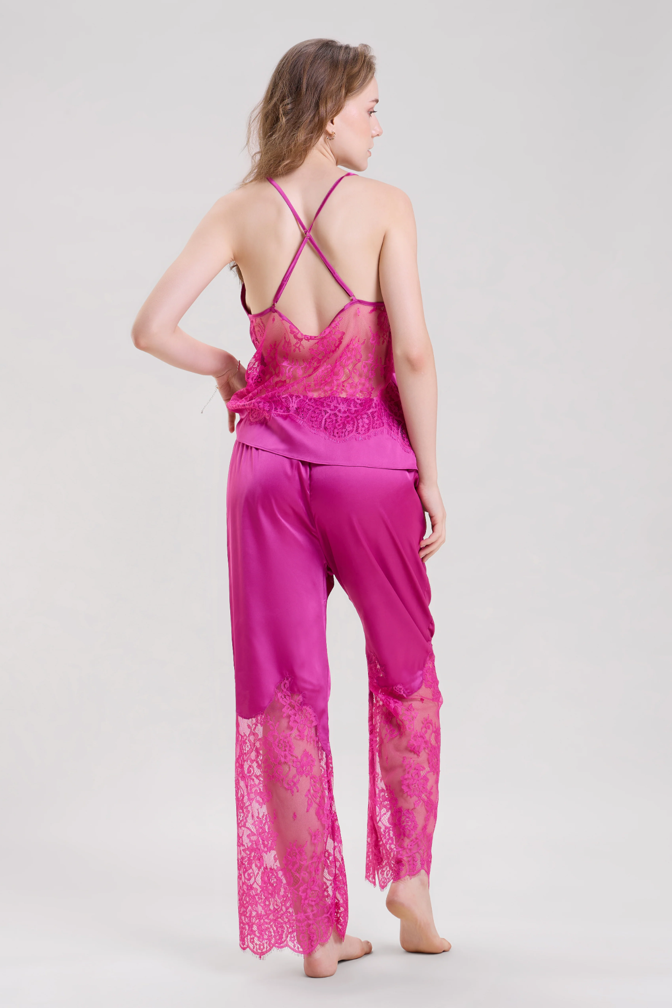 Fuchsia Cami Top & Bottom Set