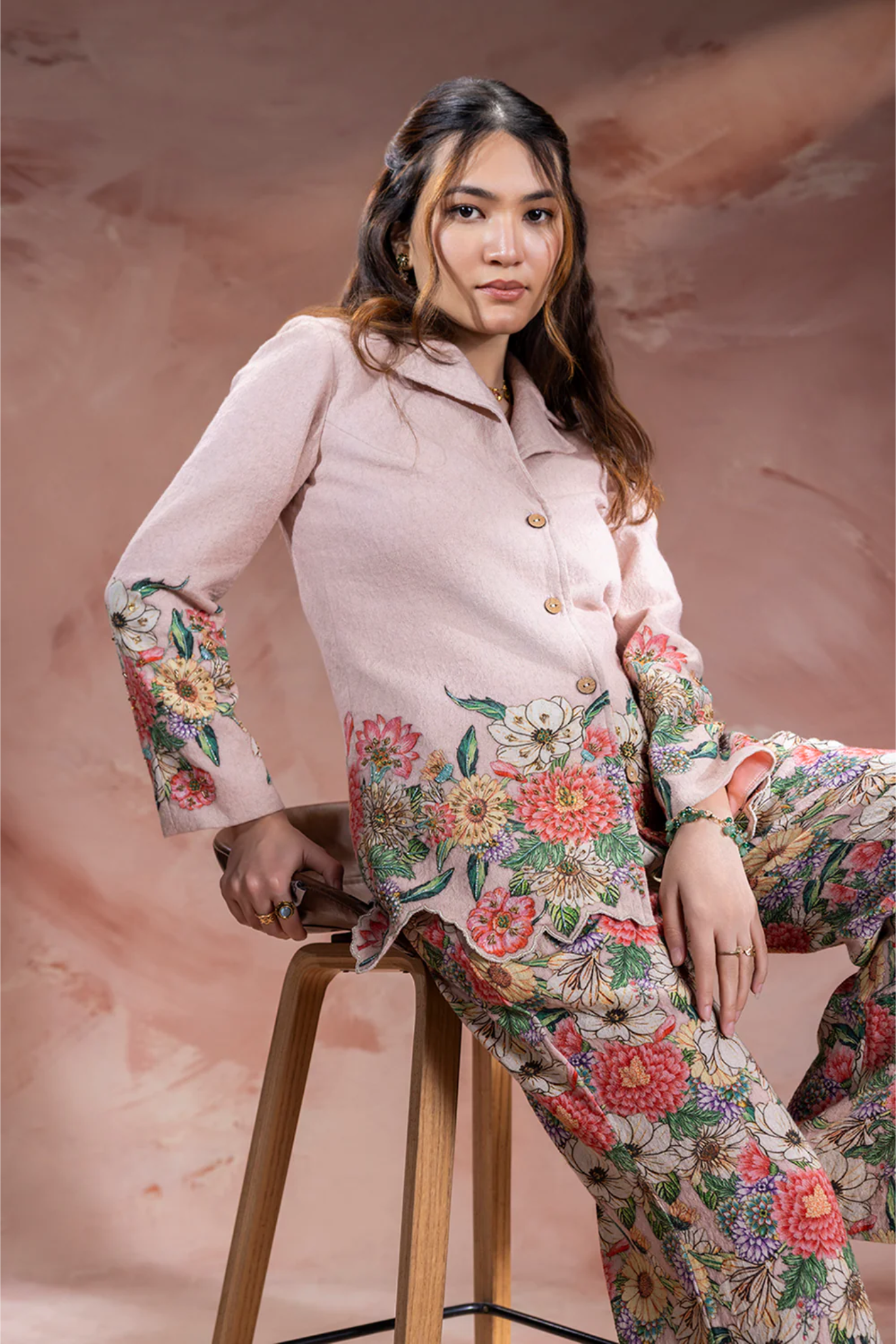 Baghira Embroidered Blazer Co-ord Set