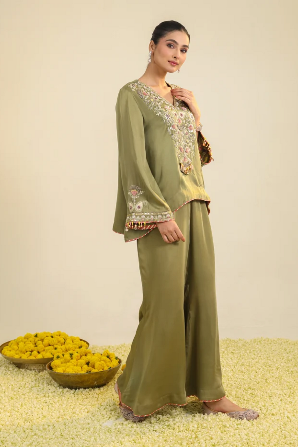 Green Gulrez Co-ord Set