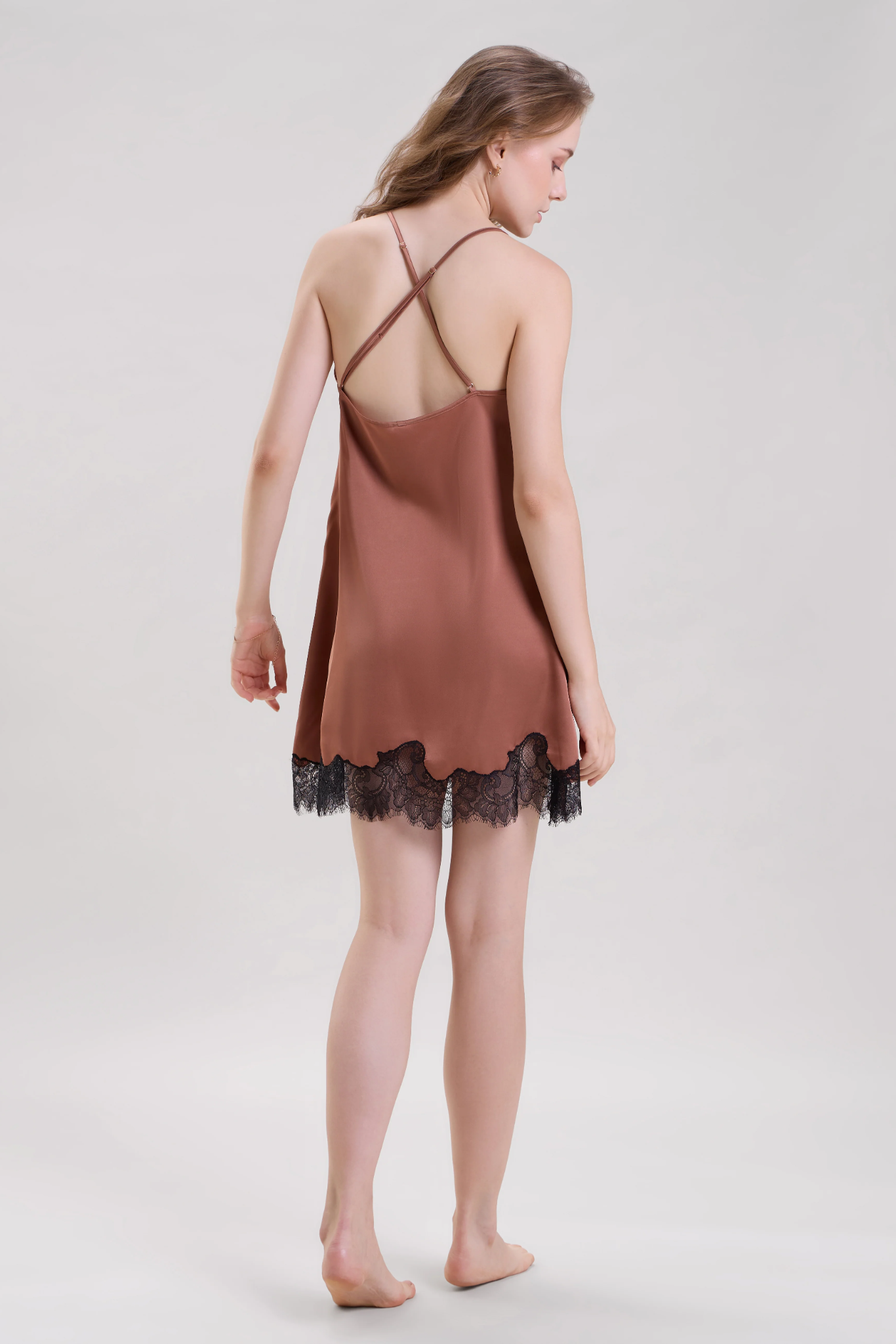 Bronze Lace Cami Dress