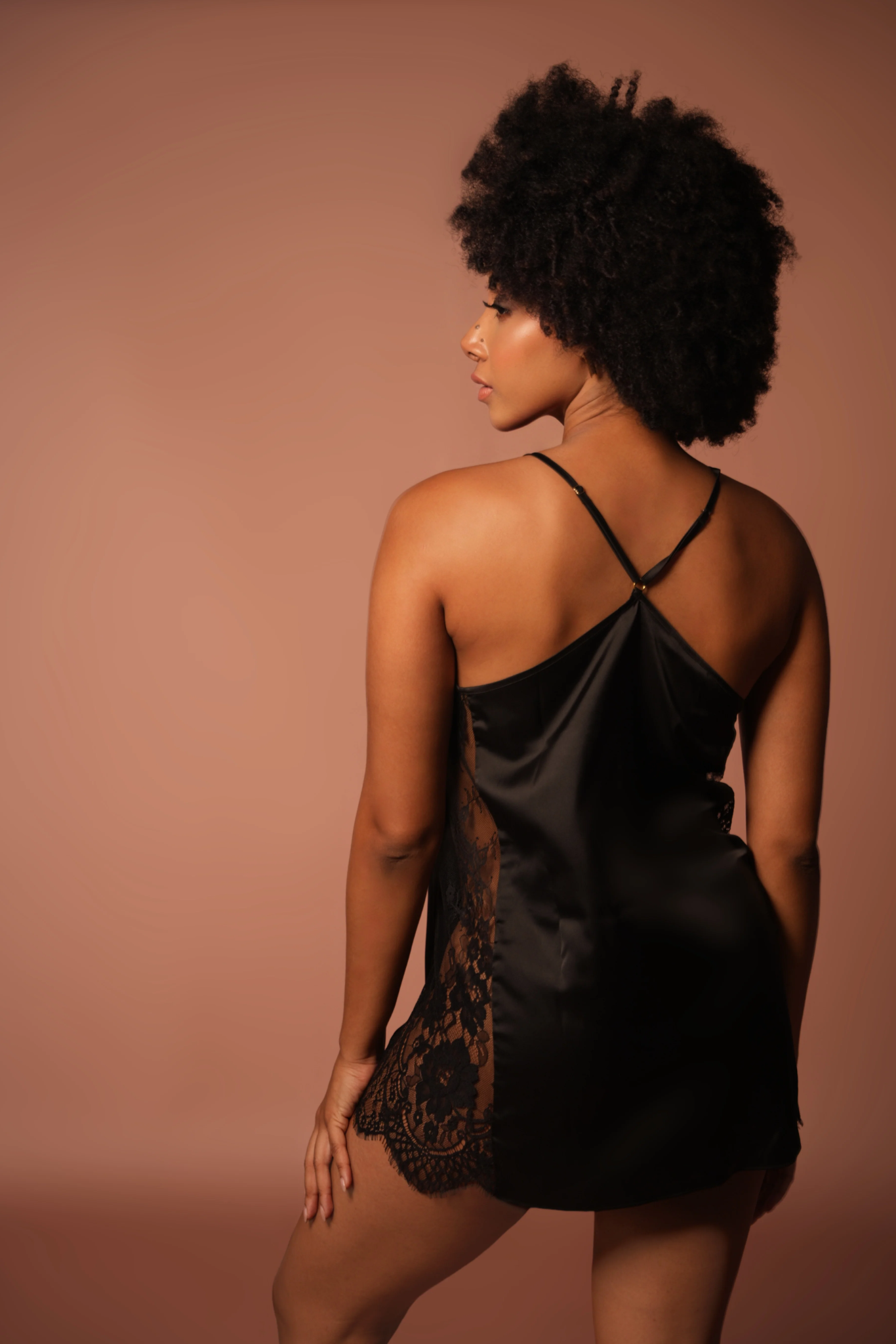 Black Lace Cami Dress