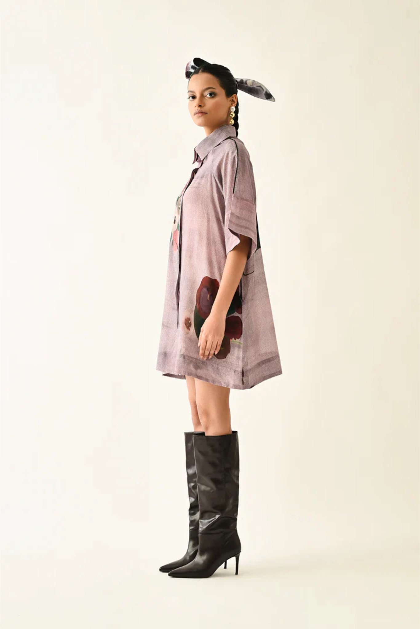 Dusk Pink Aline Short Dress