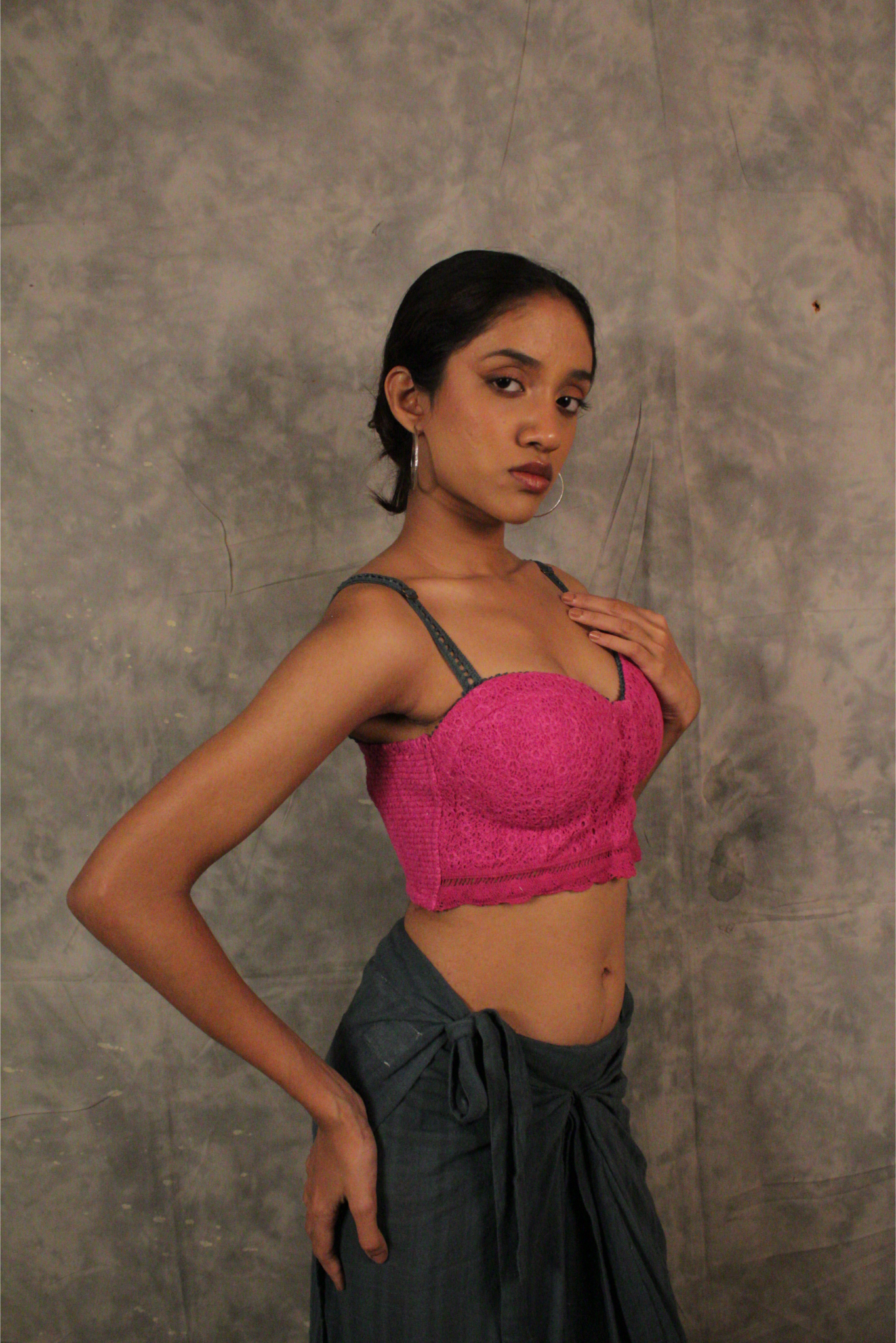 Lace Choli Top - Antique Fuchsia