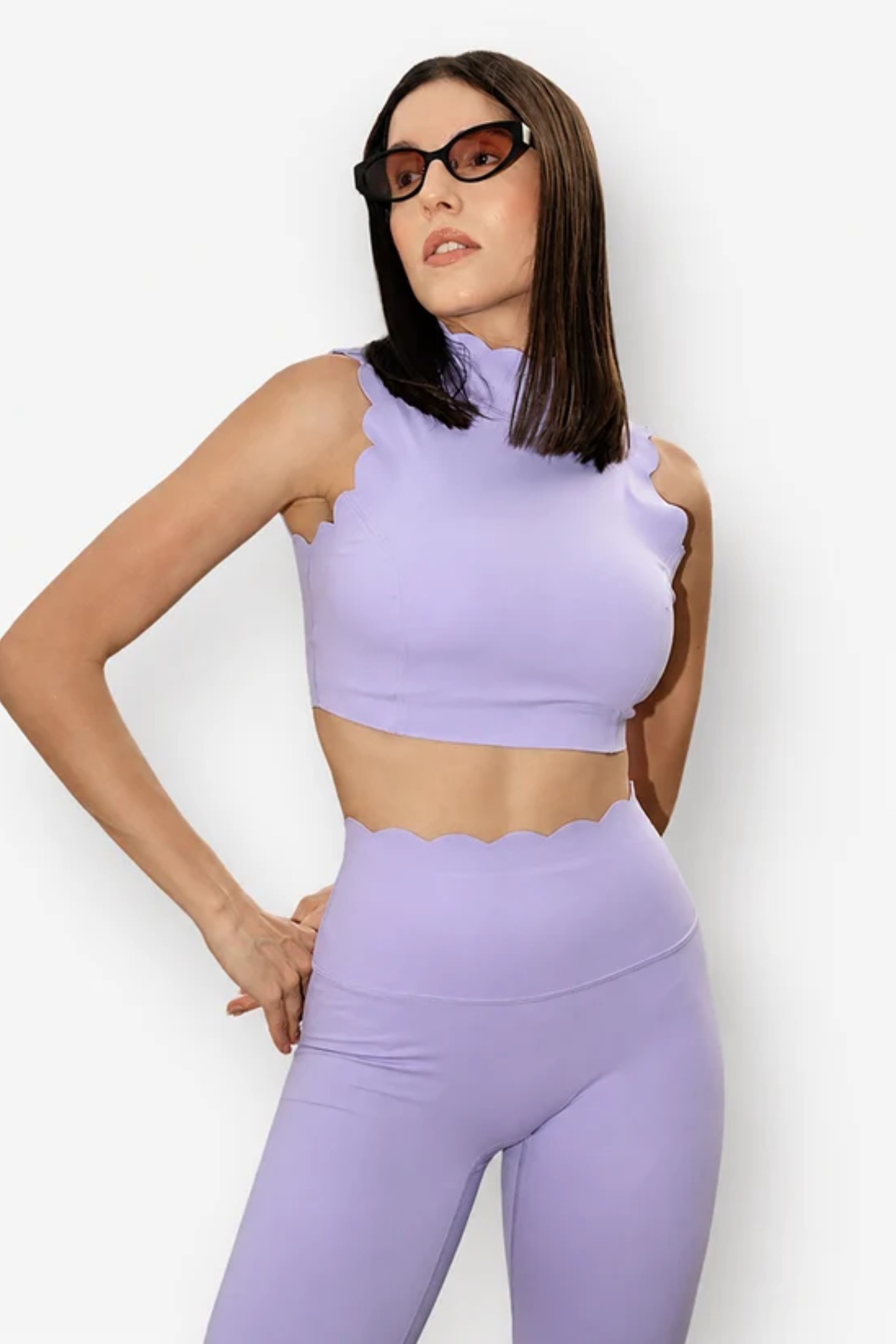 The Scallop Legging in Lilac