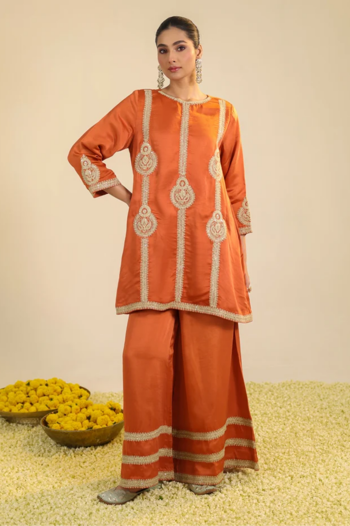 Rust Zainaa Kurta Set