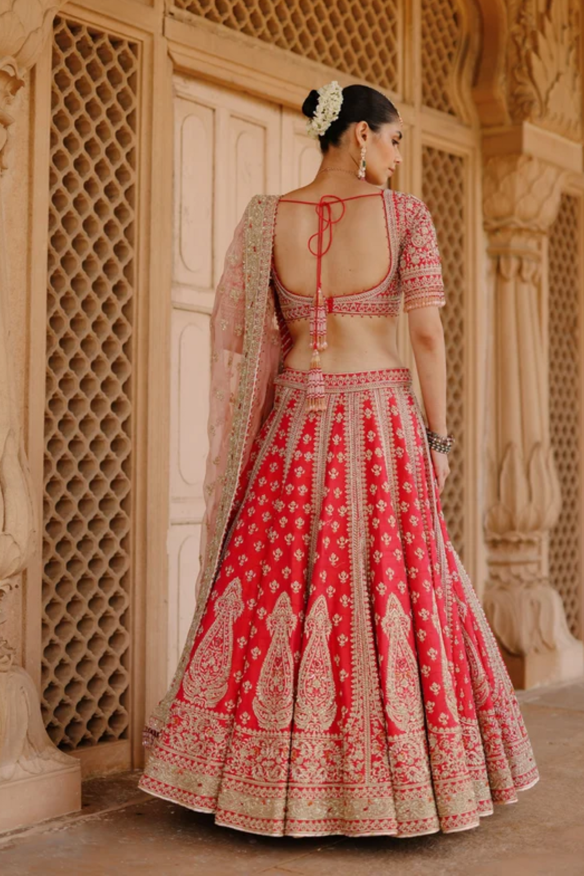 Nusrat Rani Hot Pink Lehenga With Blouse And Dupatta
