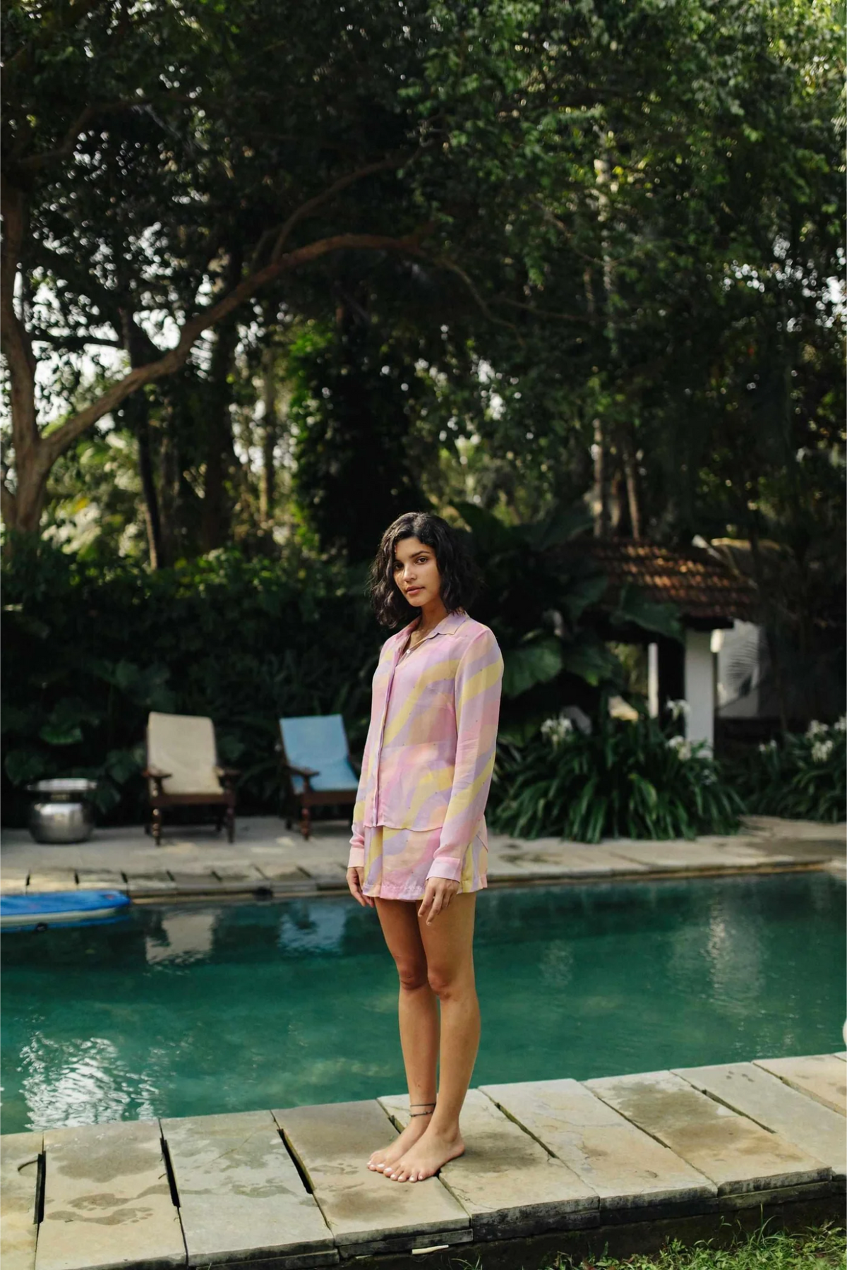 Jasmine Wave Cupro Georgette Sheer Shirt