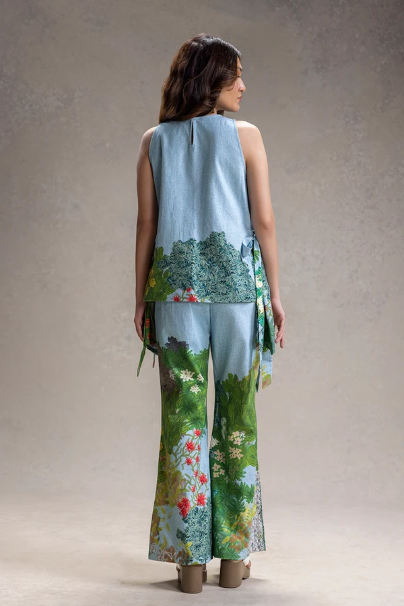 Blume Printed Paneled Top and Pants
