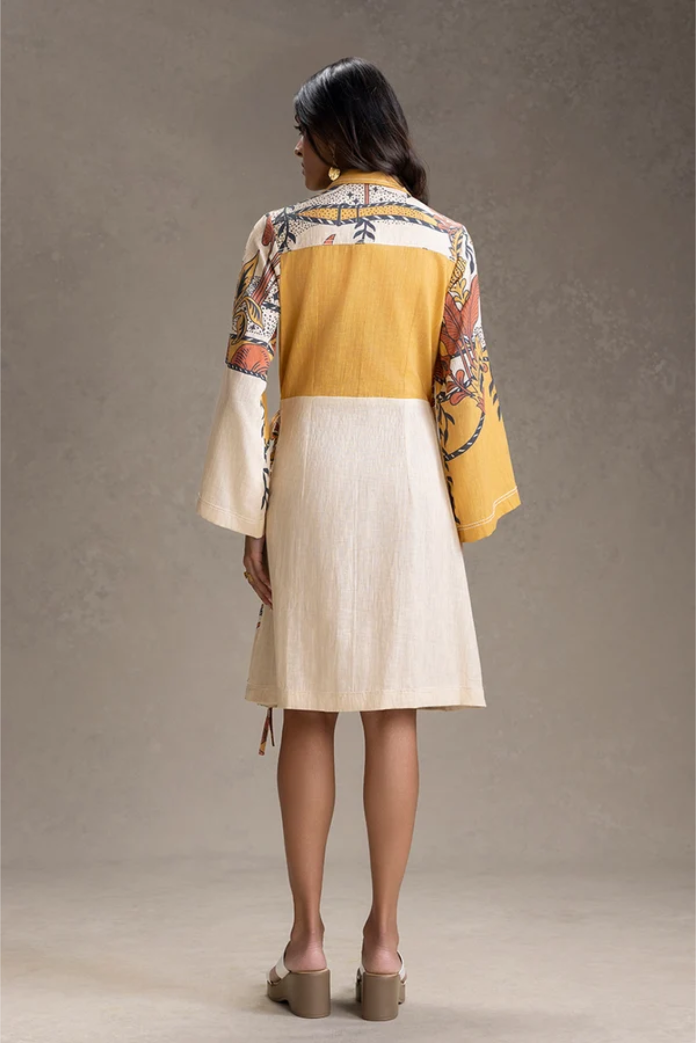 Kyomi Printed Overlap Dress