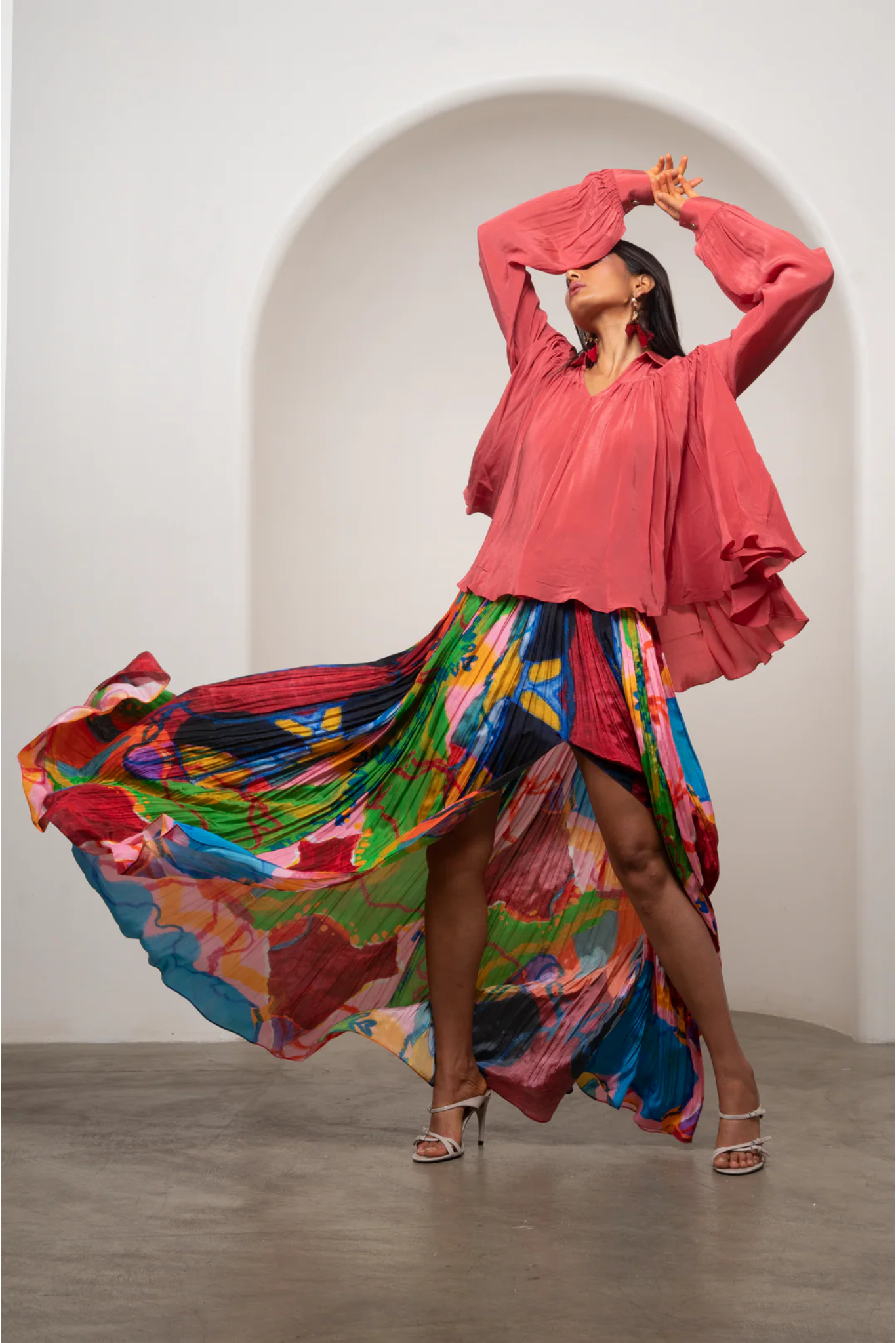 Sena Gathered Top & Skirt
