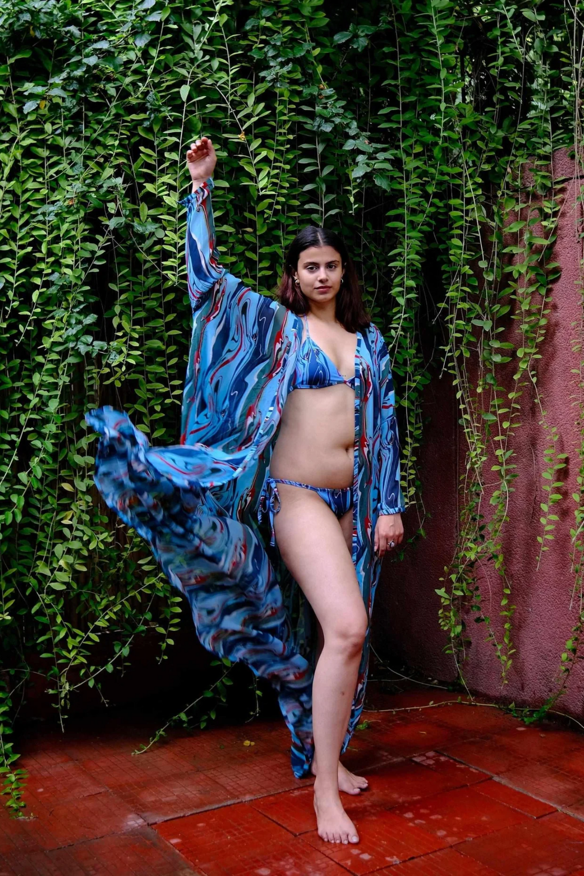 Cosmic Wave Front Open Kaftan