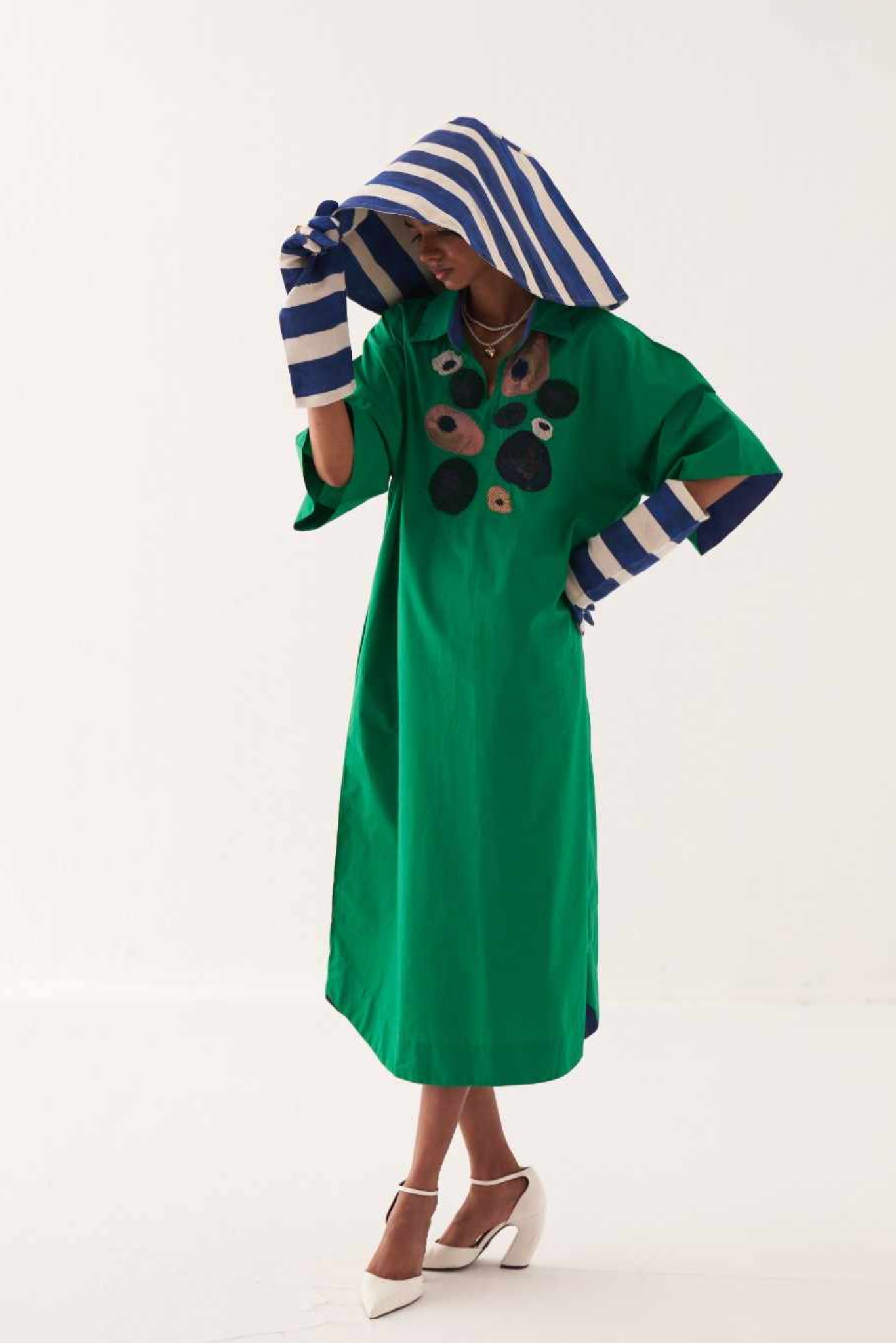 Emerald Embroidered Dress