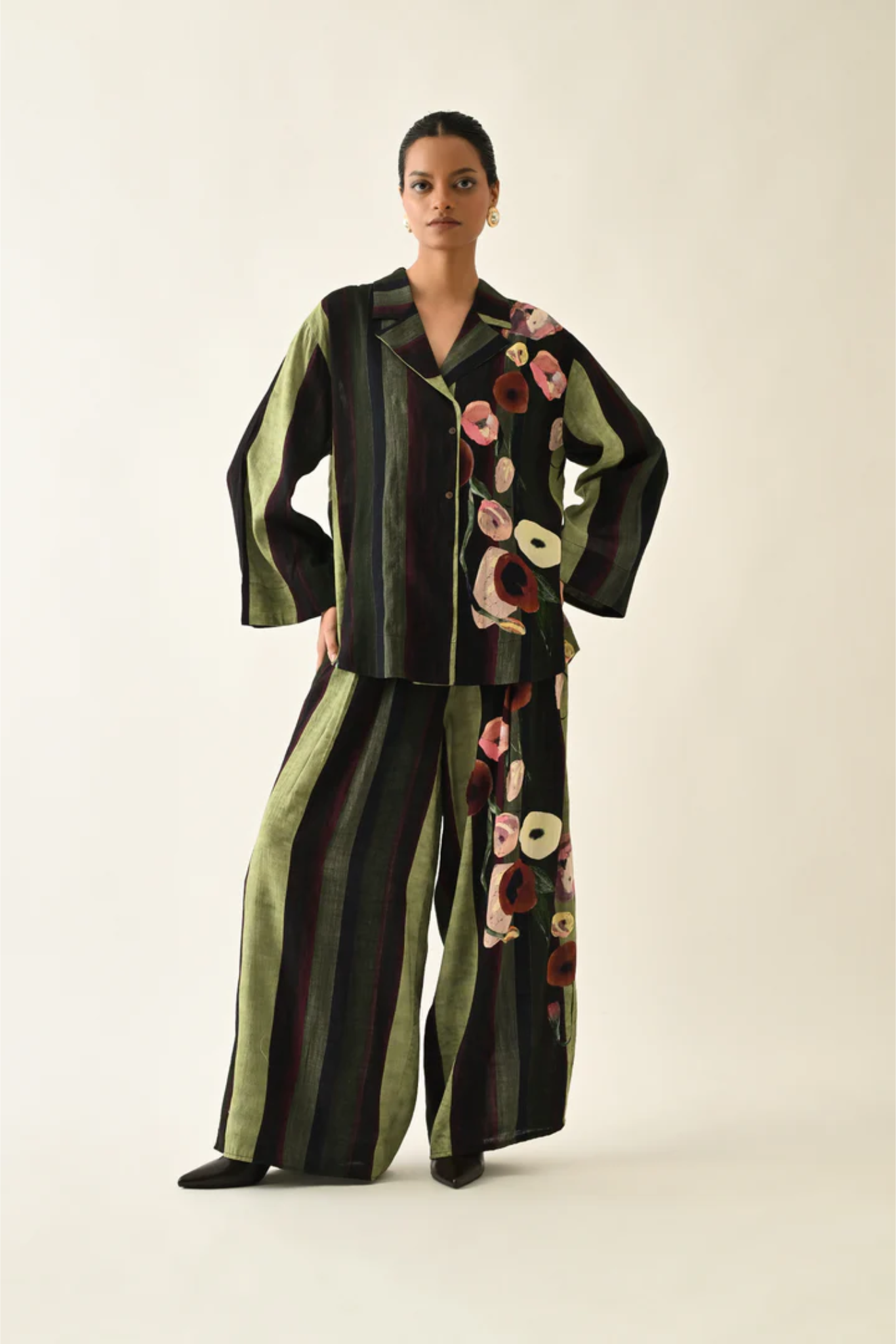Moss Stripes PP Pant