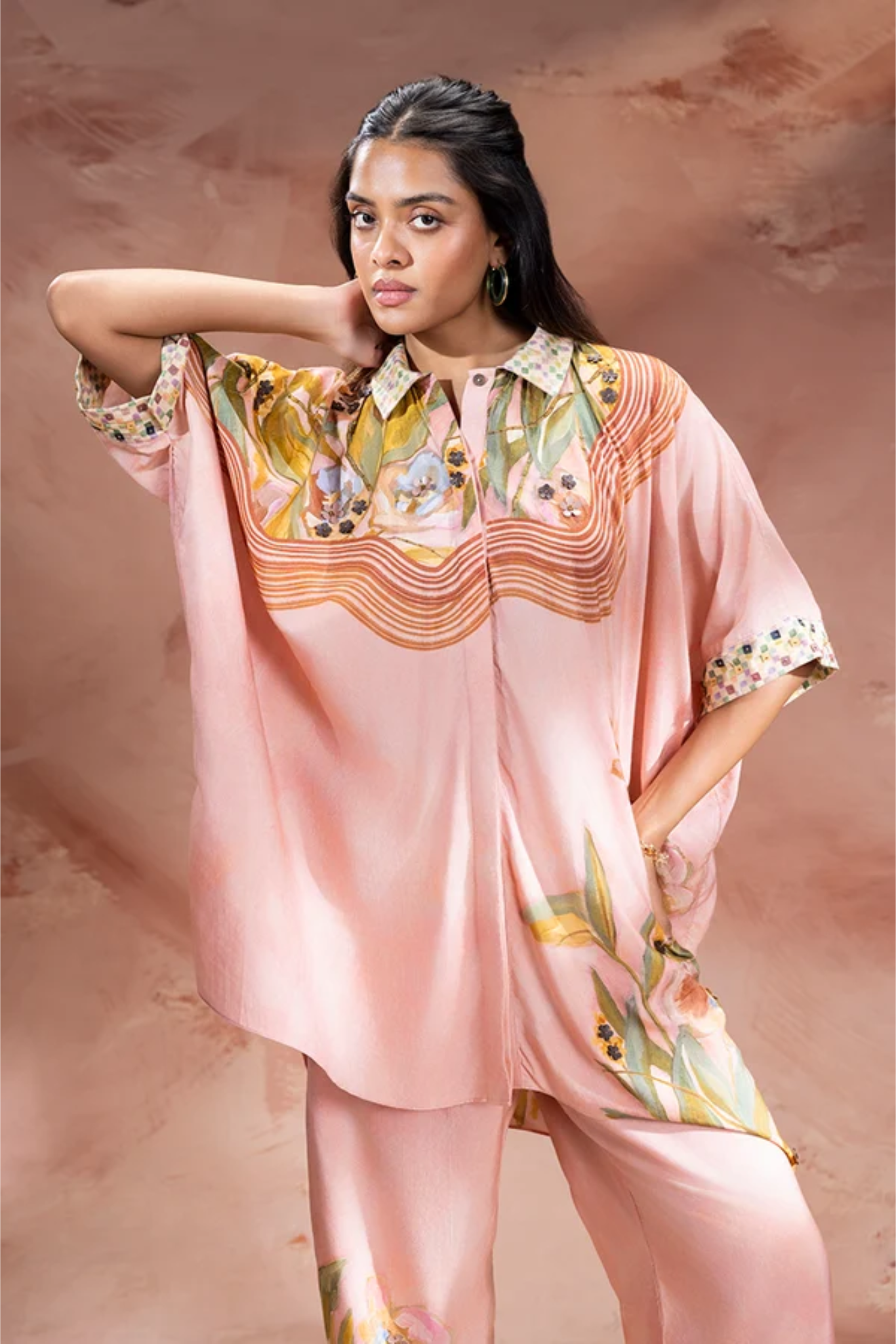 Zeya Embellished Kimono Tunic and Pants