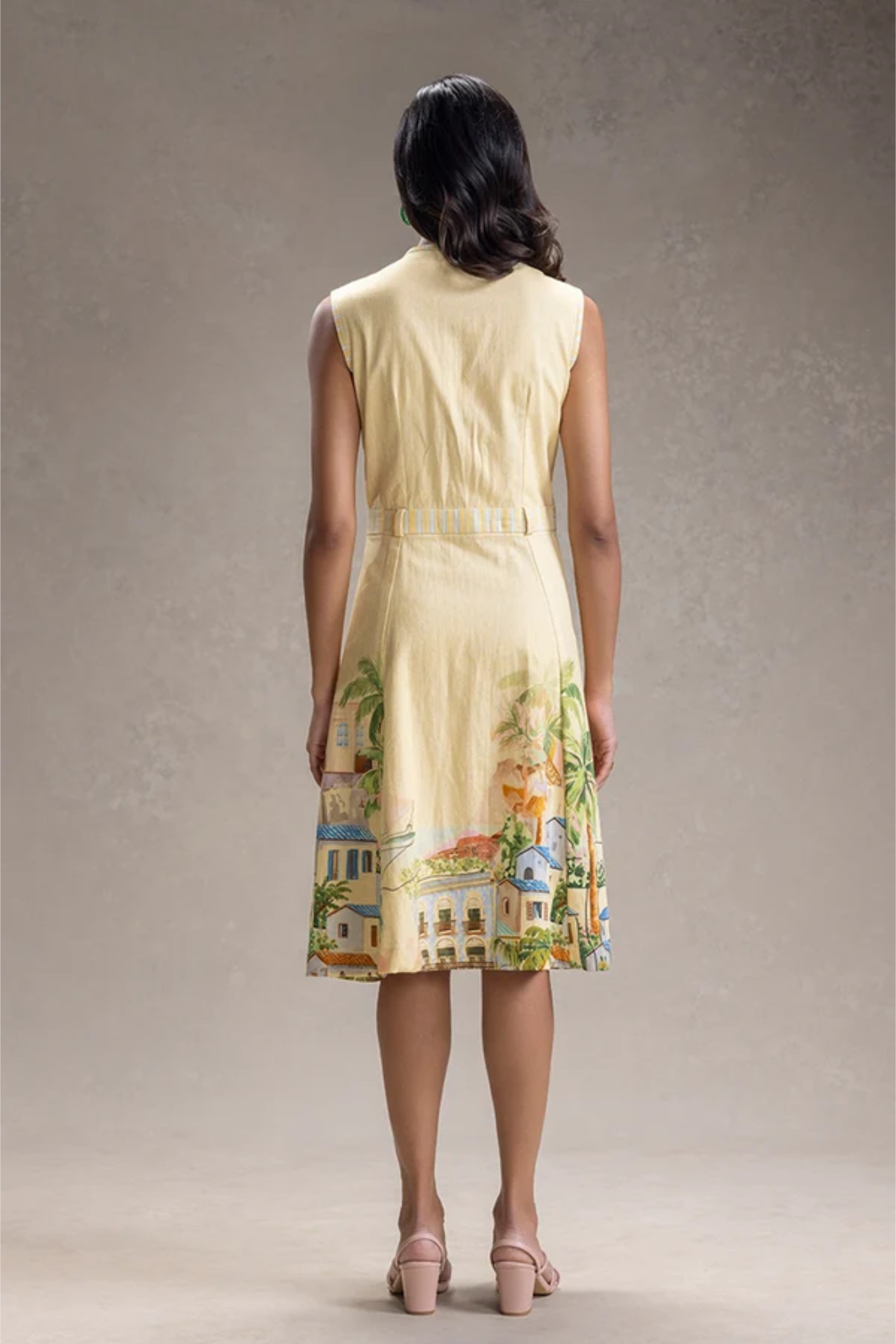 Reviera Printed Overlap A-Line Dress