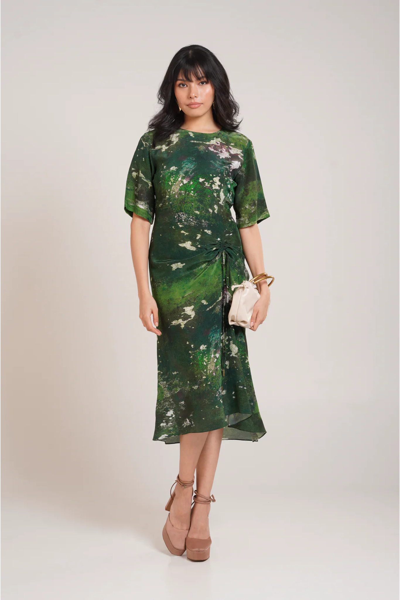 Sage Ruched Dress