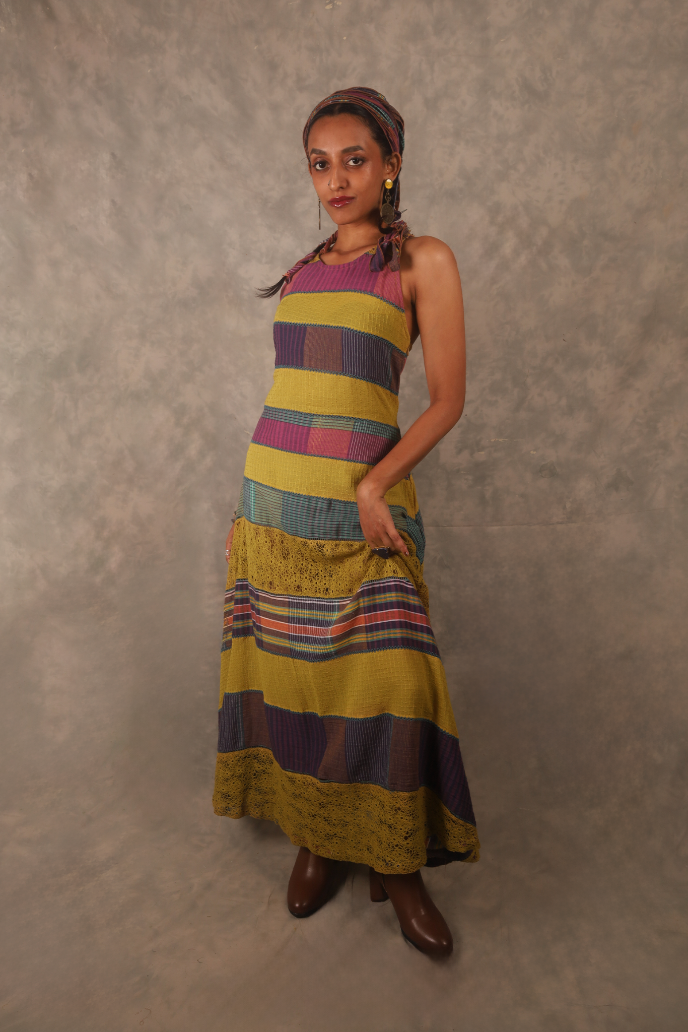 Strata Maxi Dress - Golden Rods