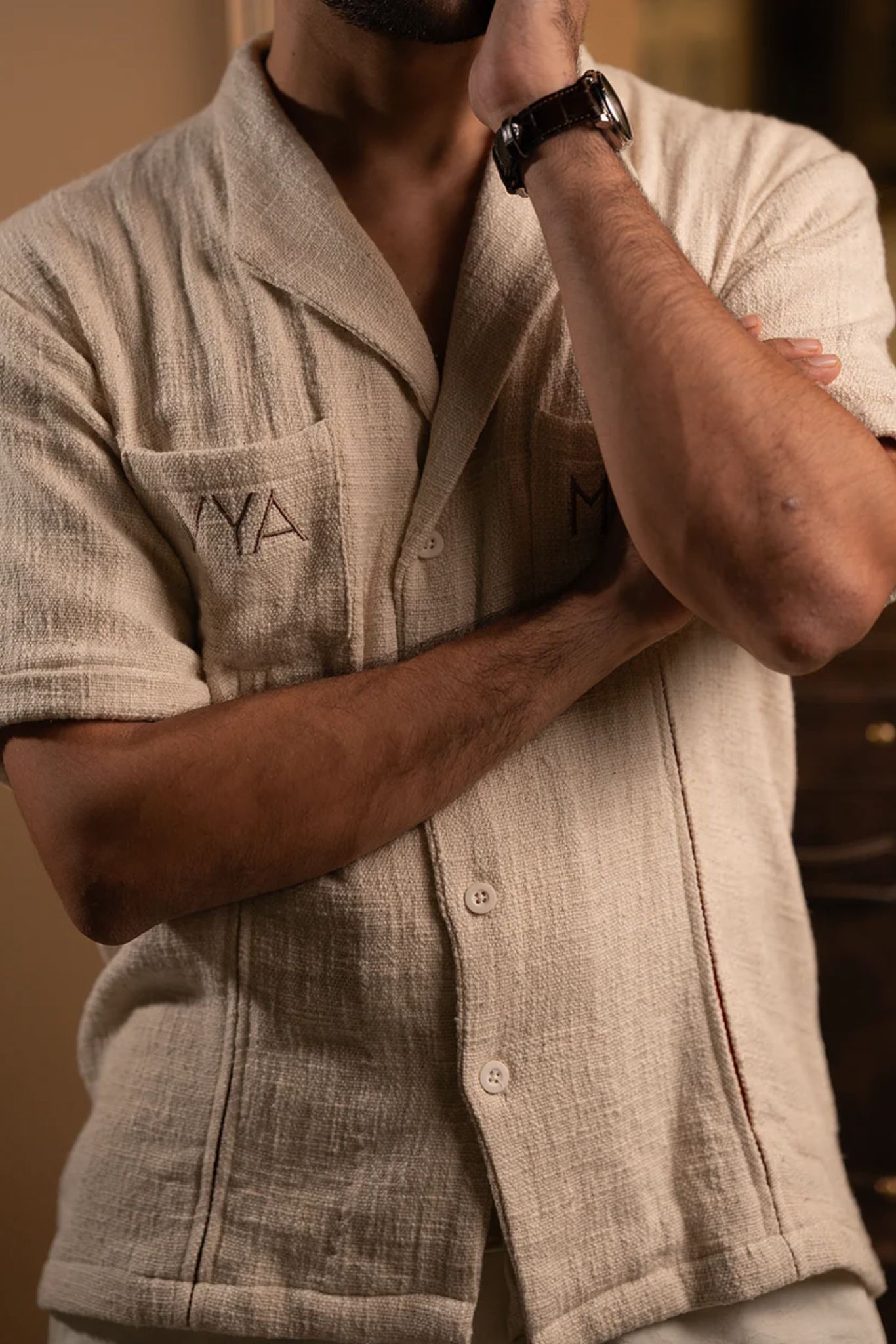 GRAINLINE SHIRT IN LOOM SLUB COTTON