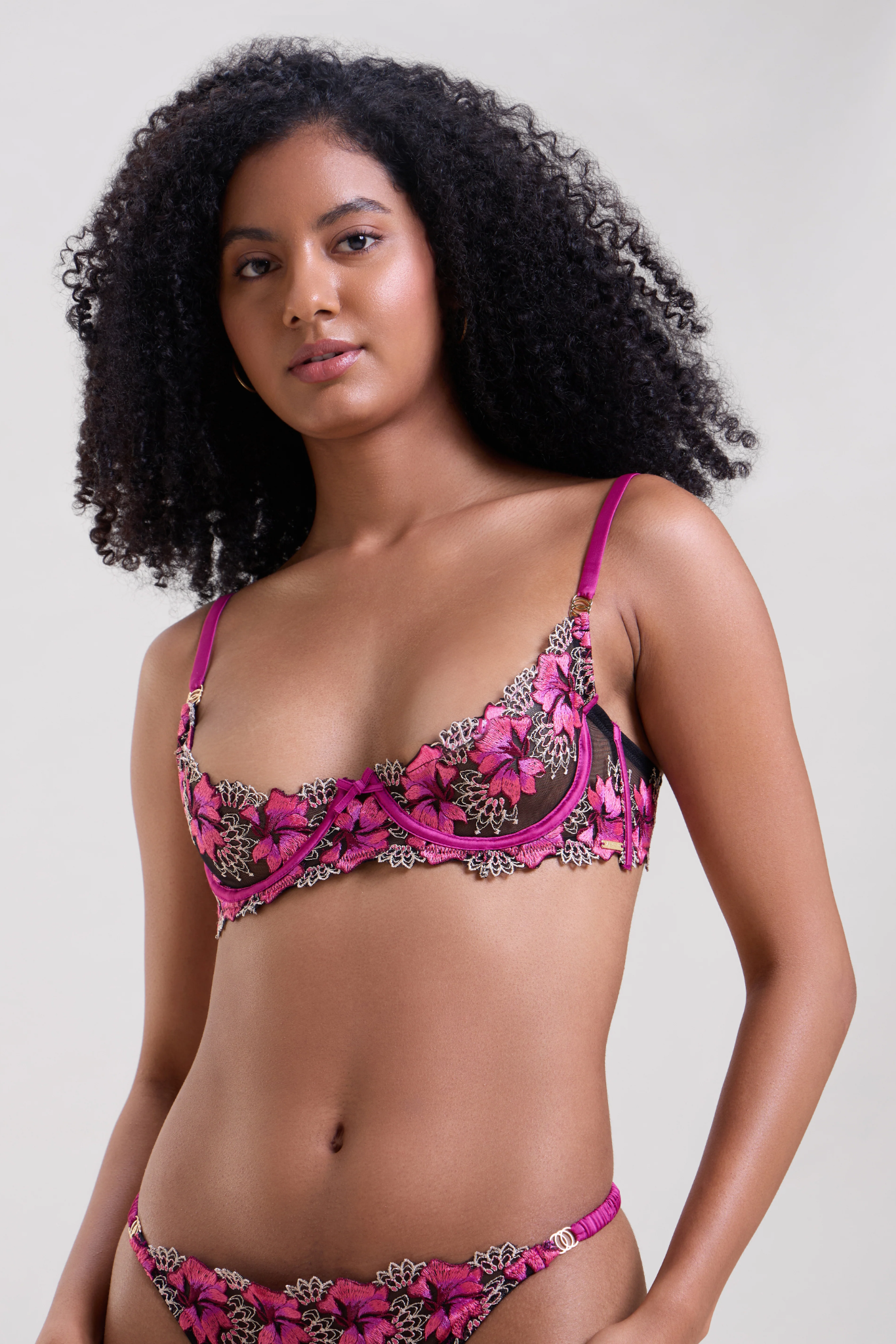Iris Quarter Cup Lingerie set