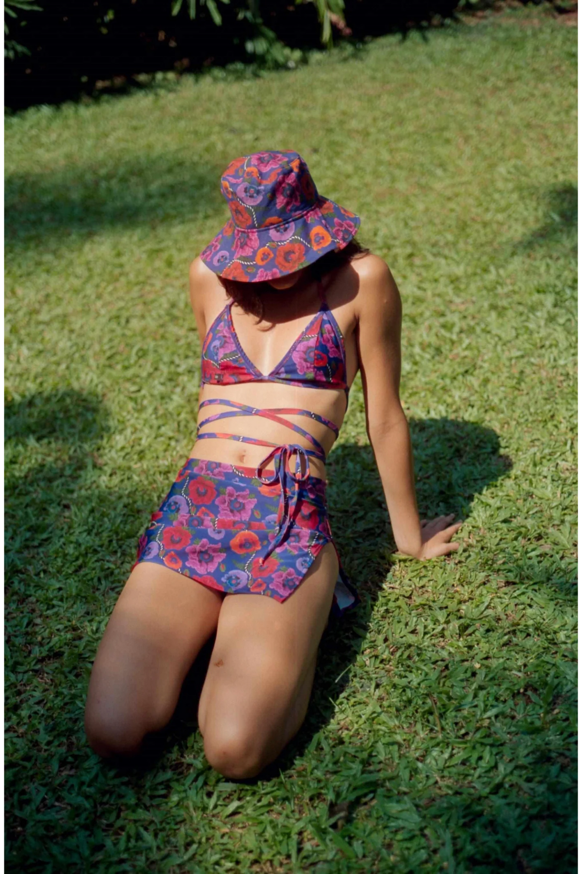Coverall Swim Skirt - Oriental Poppy