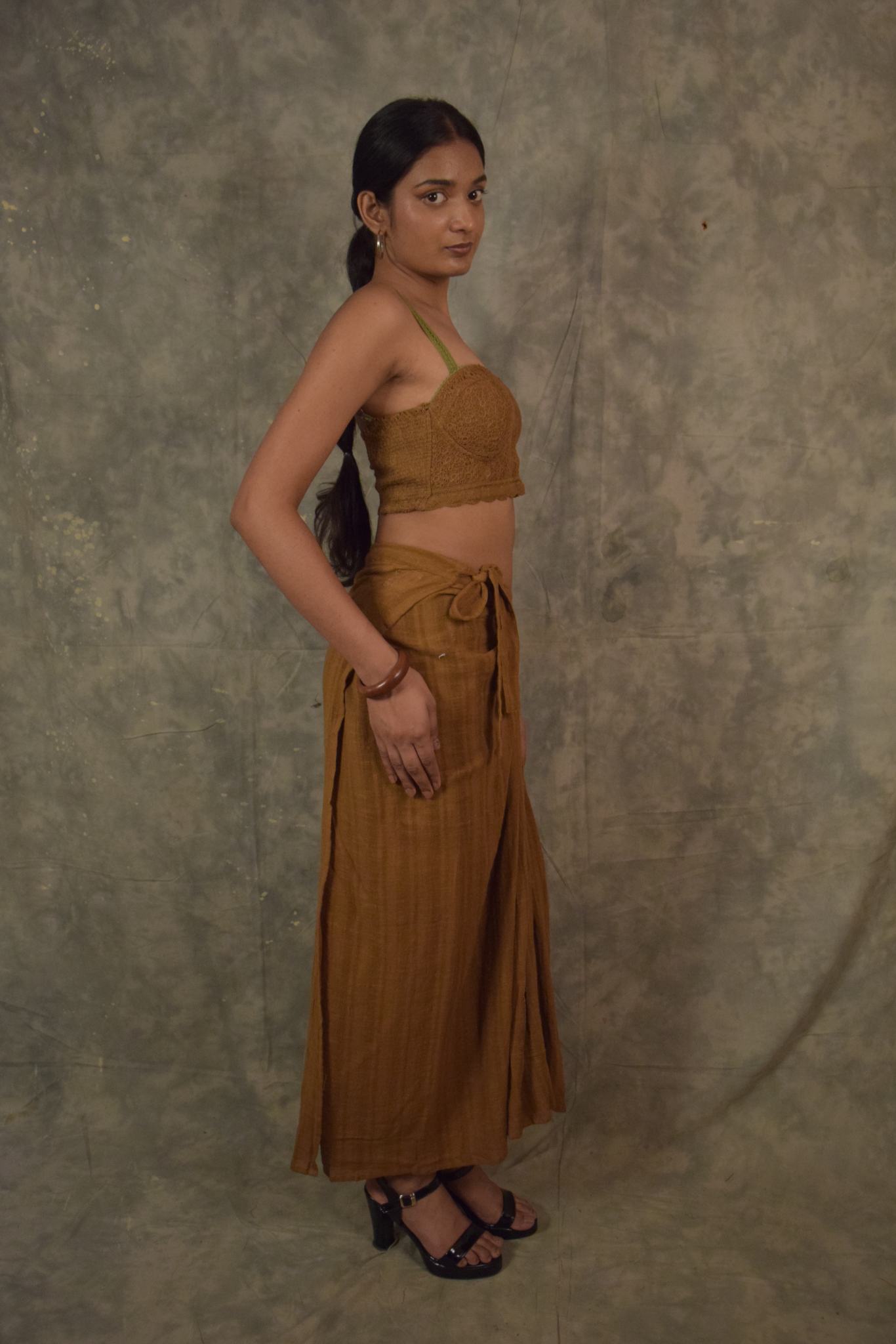 Lace Choli Top - Pine