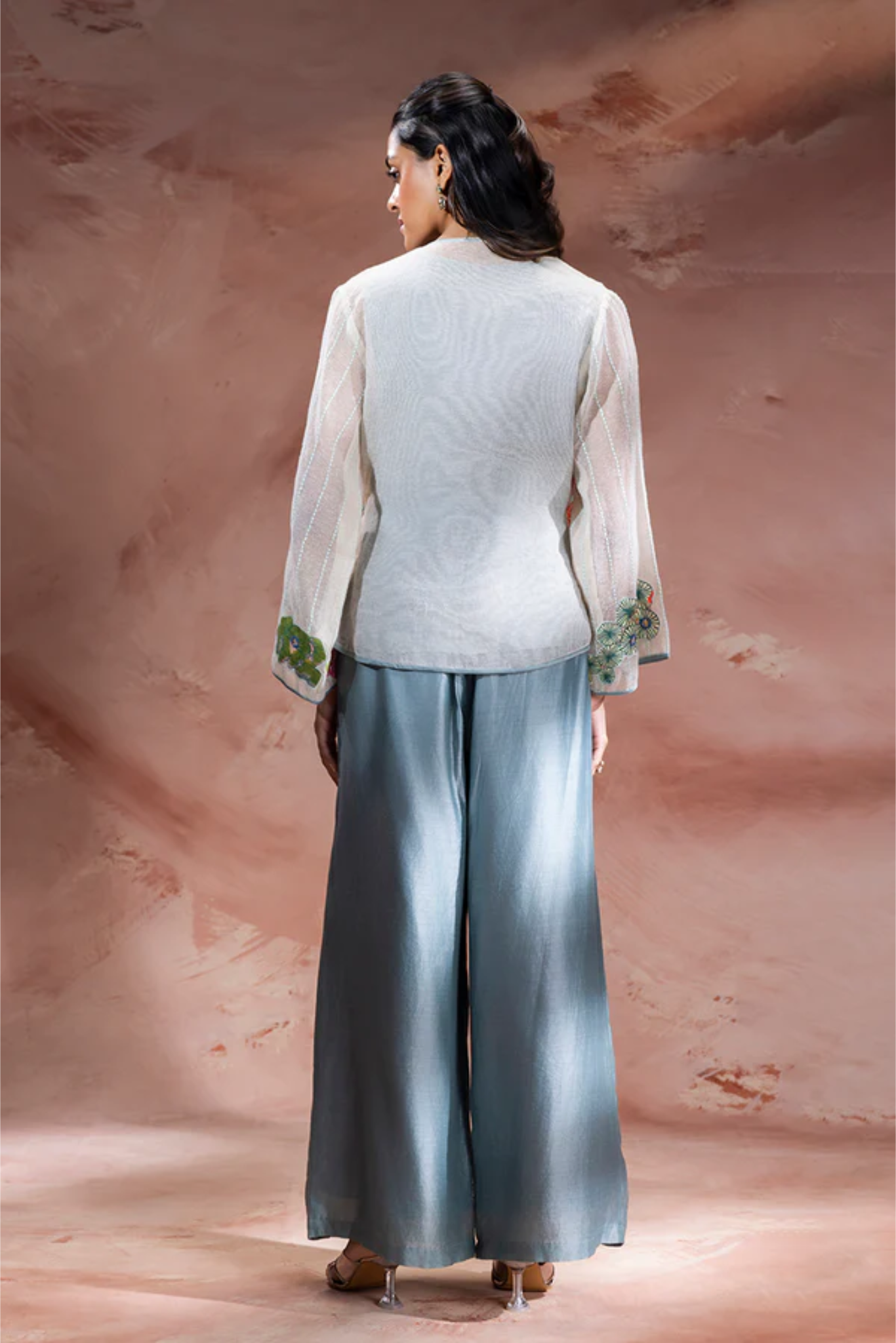 Kaia Appliqué Angarkha Tunic and Pants
