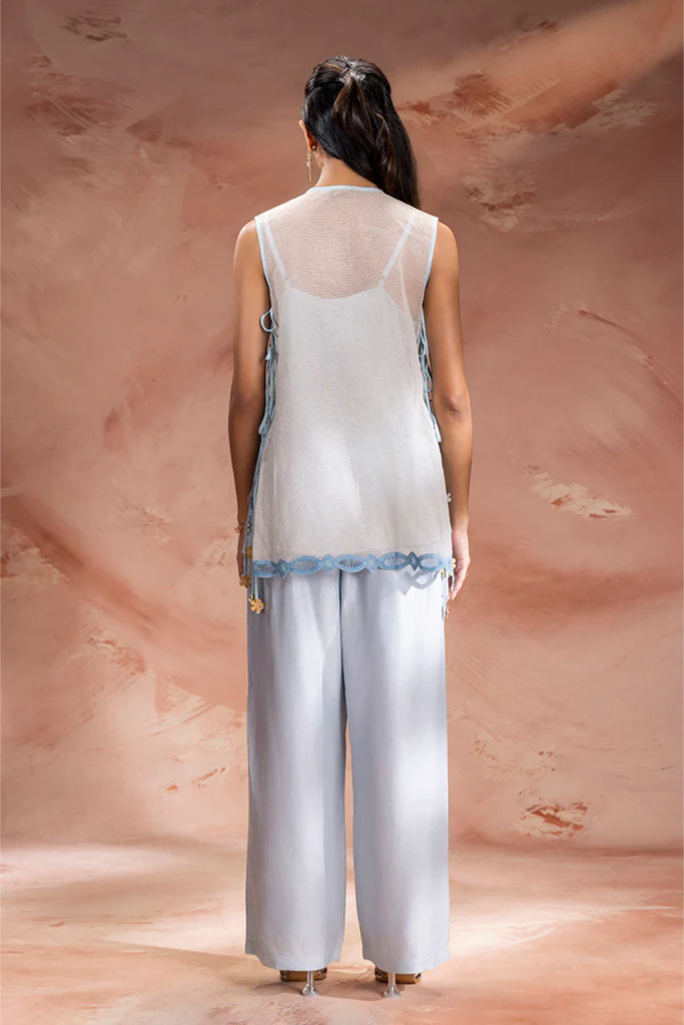 Alisa Embroidered Tie-Up Top & Pants