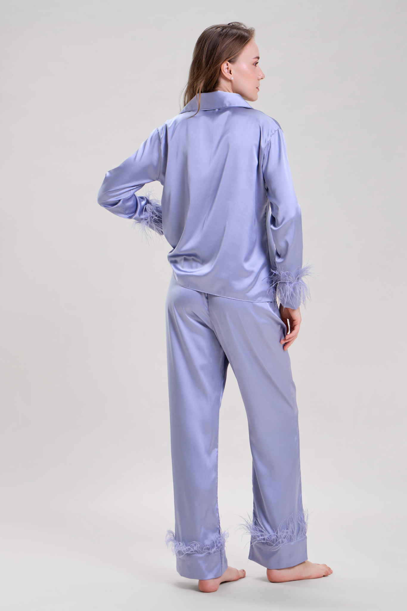 Tiffany Blue Feather Night suit set