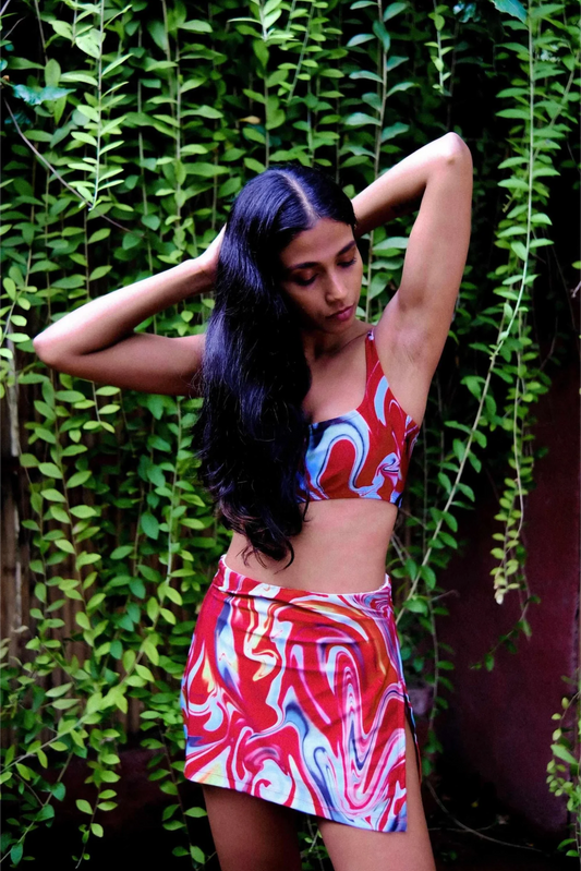 Cayenne Wave Bikini Box Top