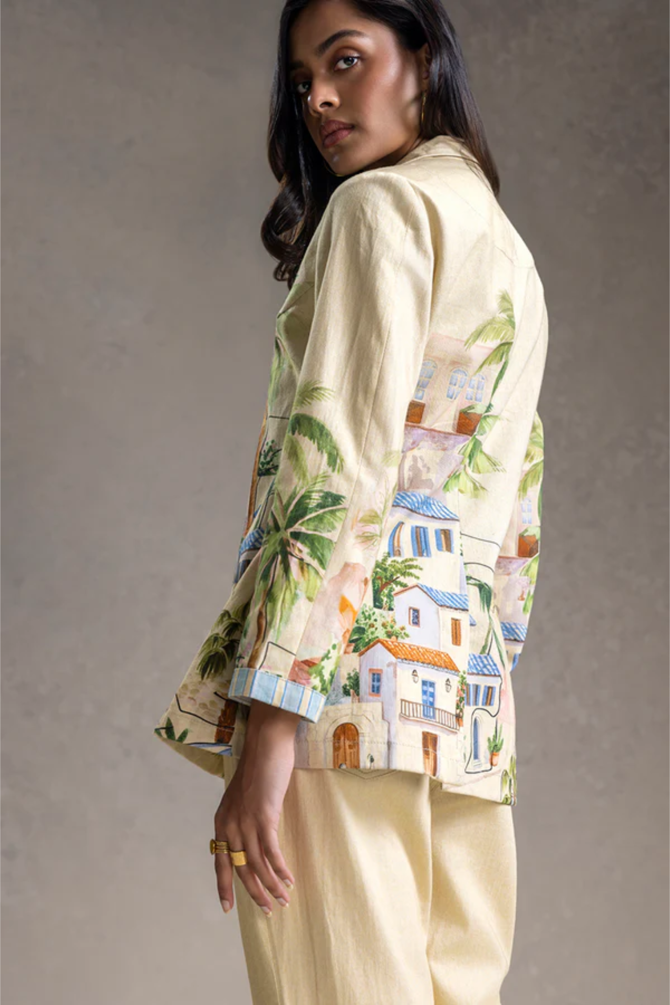 Riviera Printed Blazer Set
