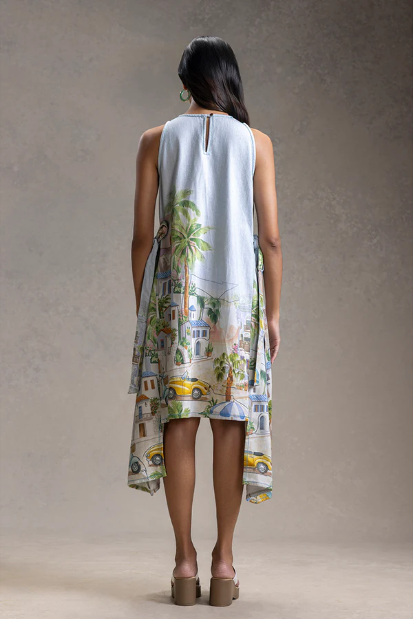 Reviera Printed Paneled Dress