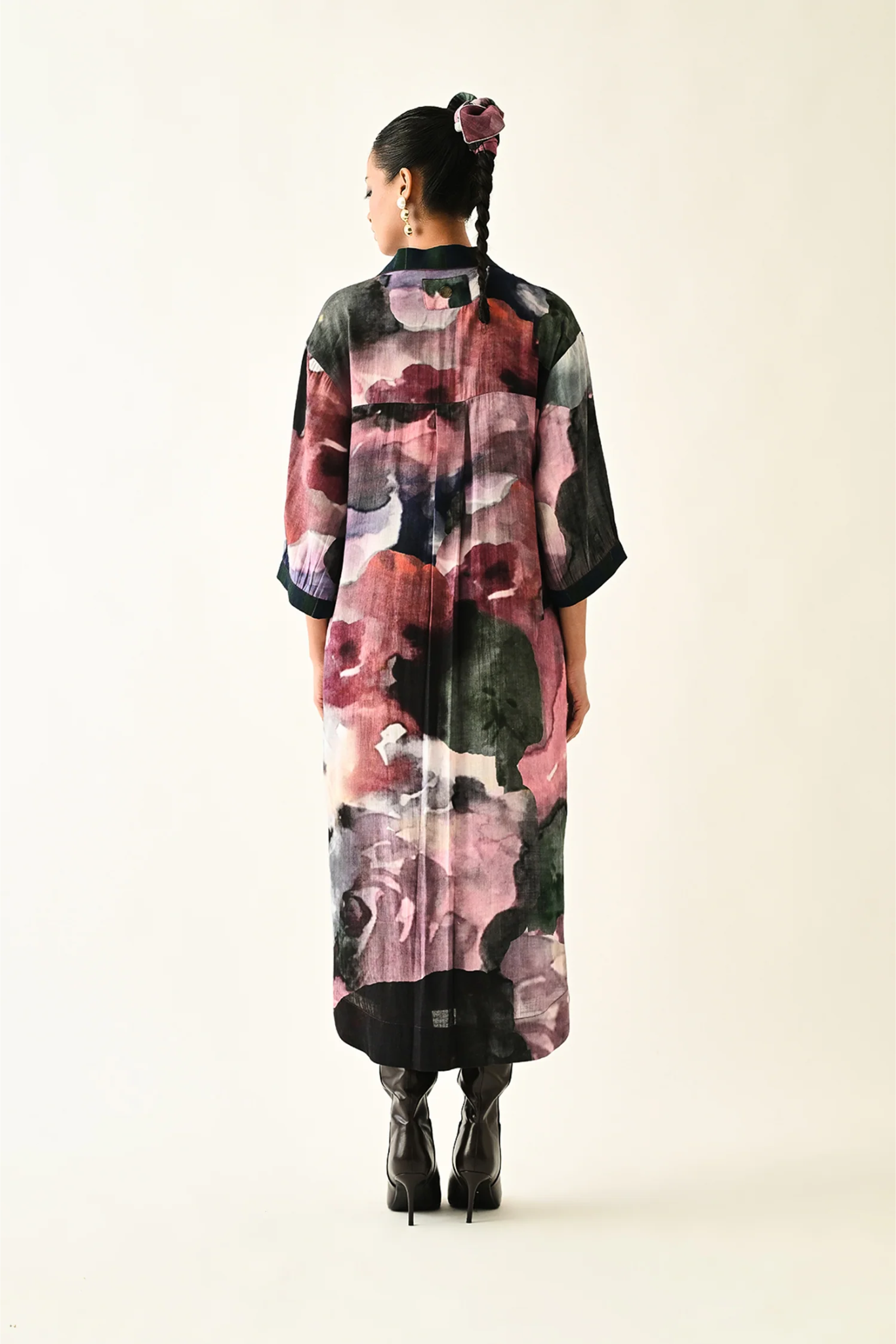 Twilight Bloom Trench Dress