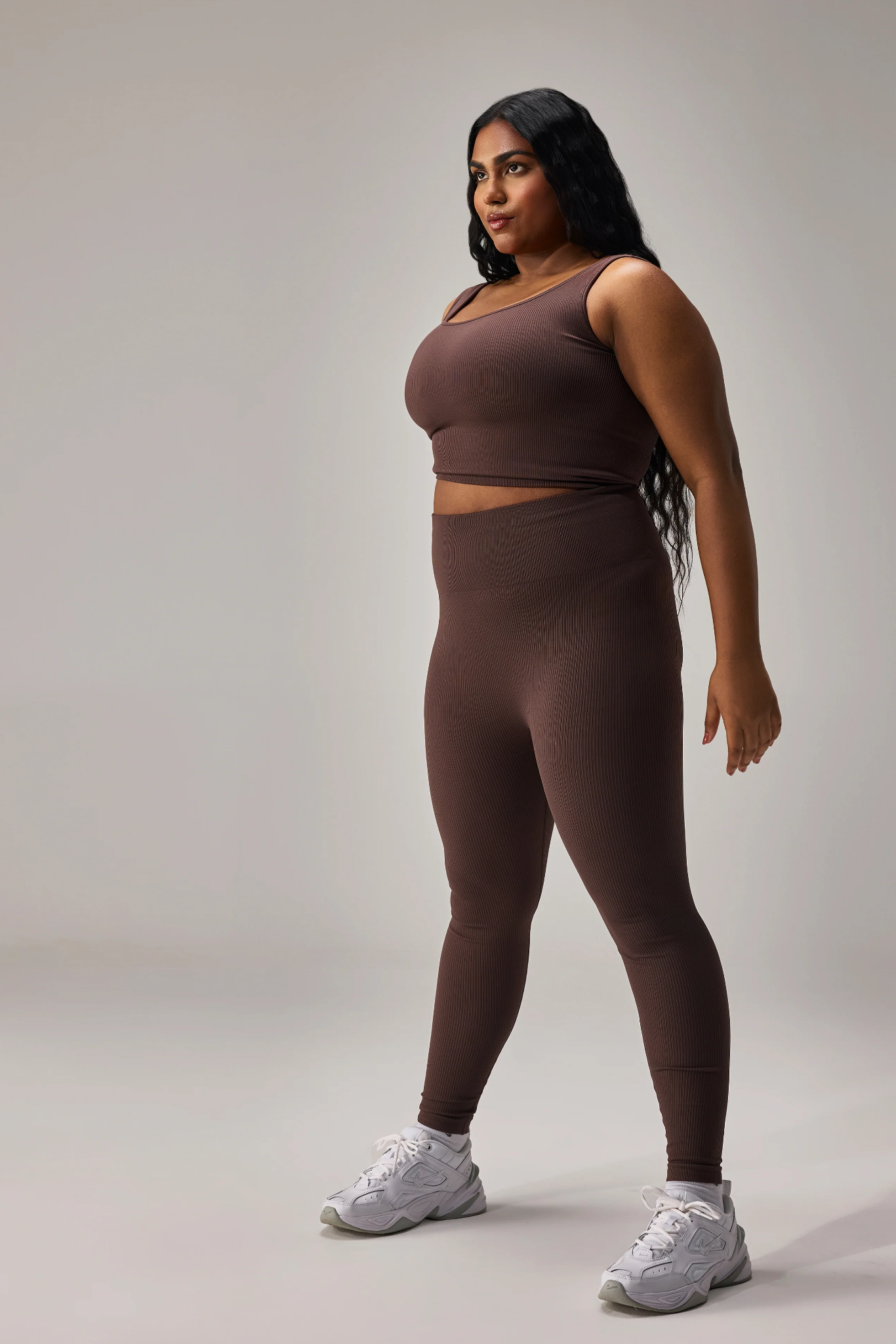 SEAMLESS LEGGINGS - COFFEE