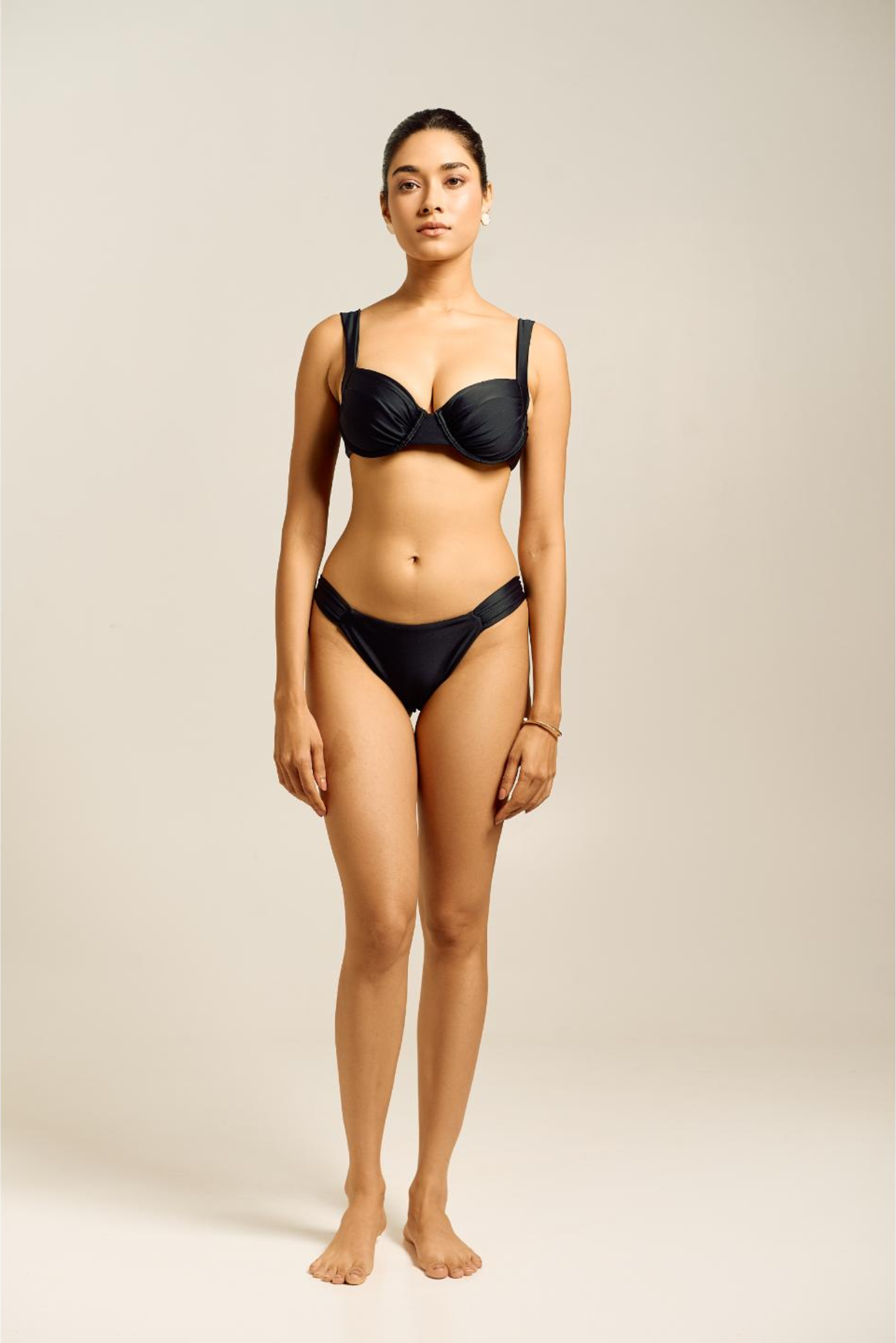 Palma Ruched Top - Black