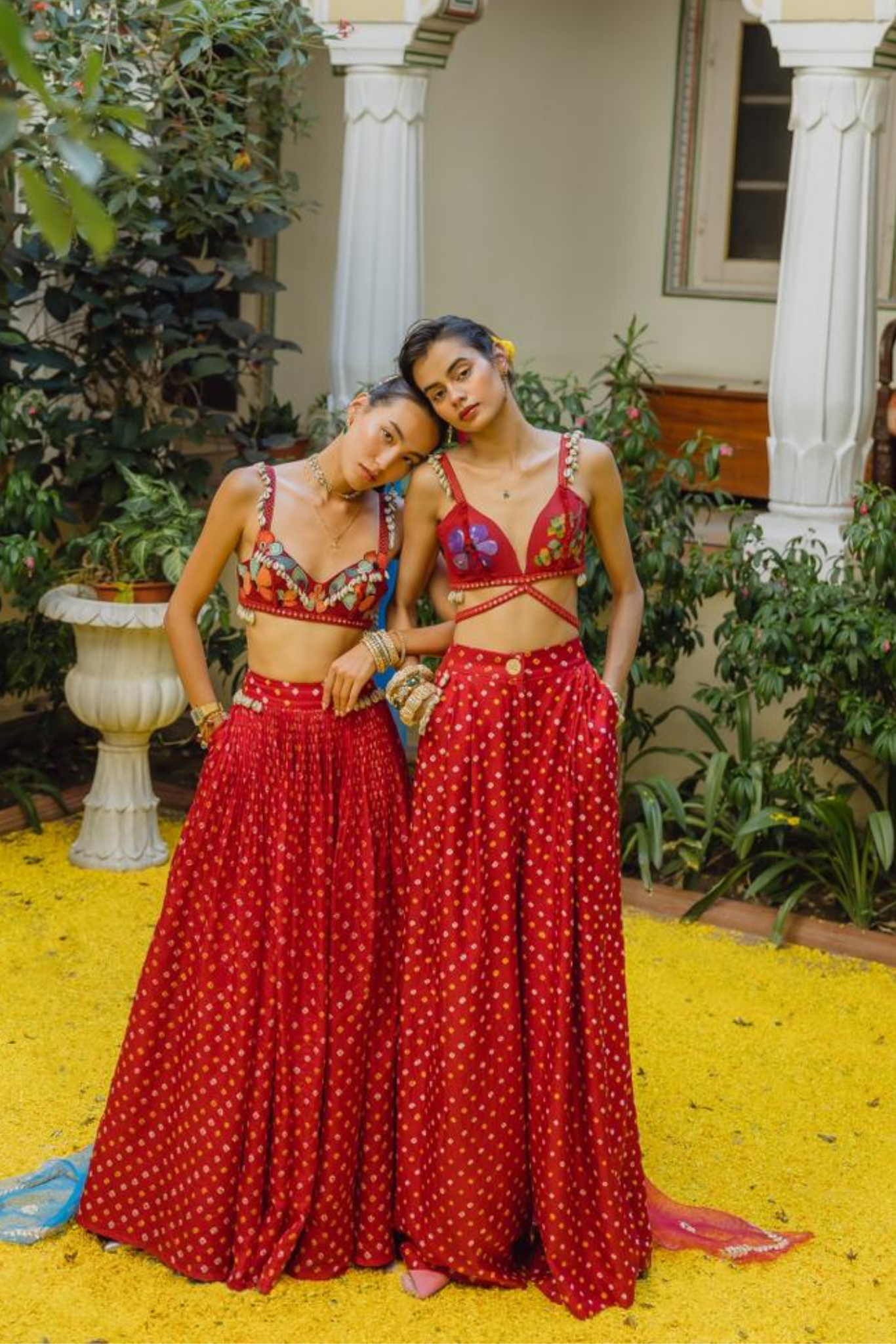 SEASHELLS IN A MEADOW LEHENGA SET