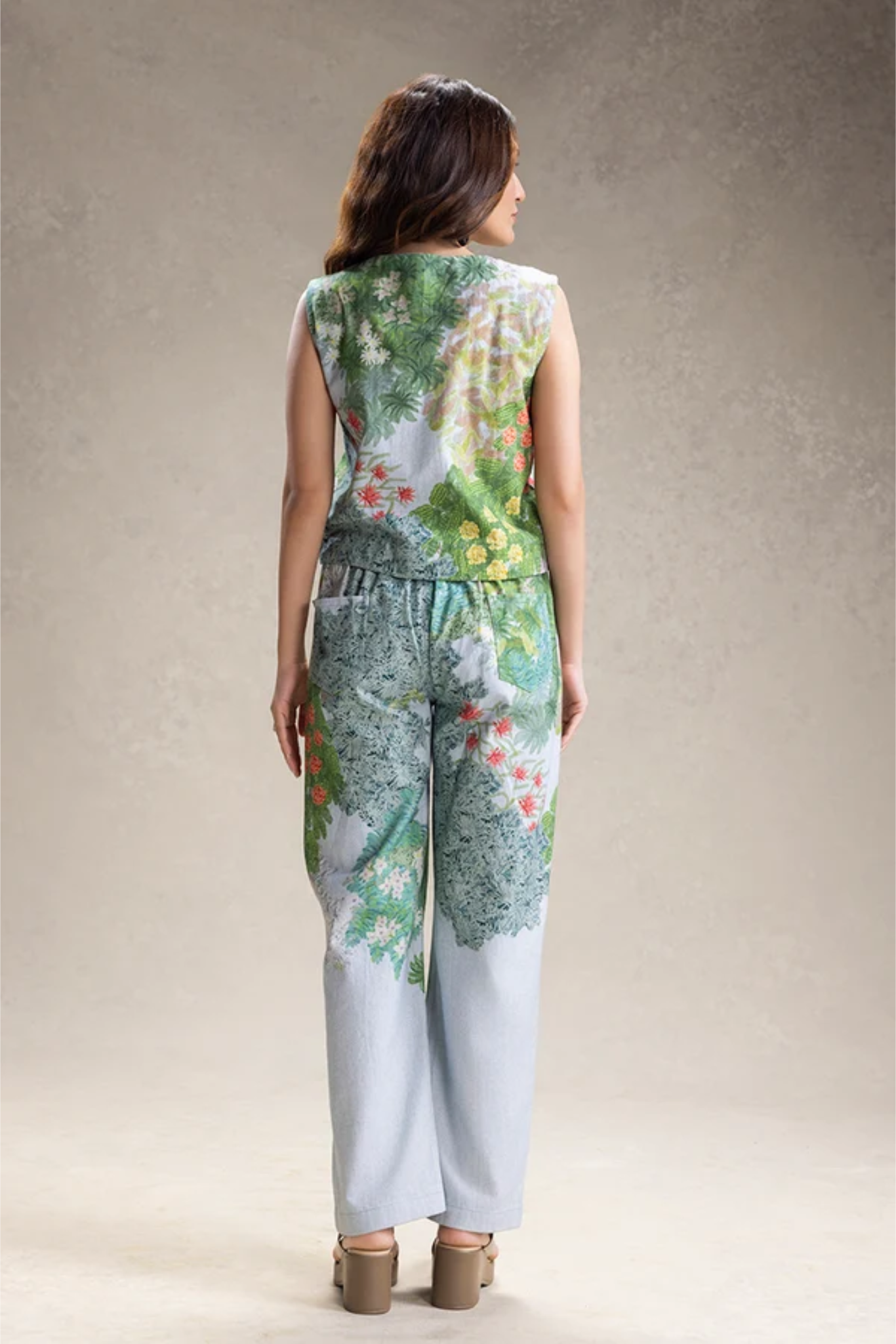 Blume Printed Tie-Up Top and Pants