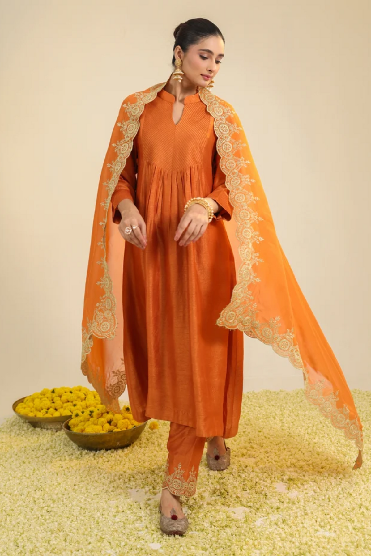 Rust Gumaan Kurta Set