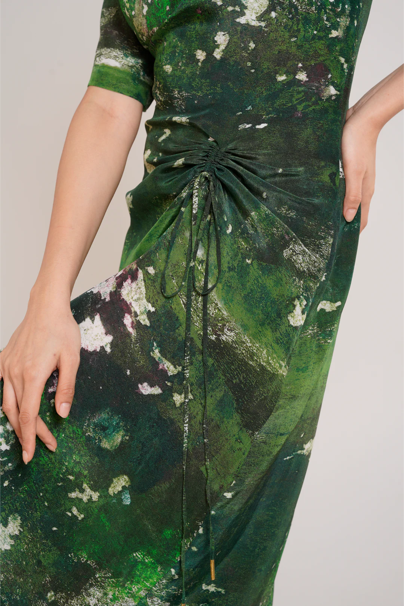 Sage Ruched Dress