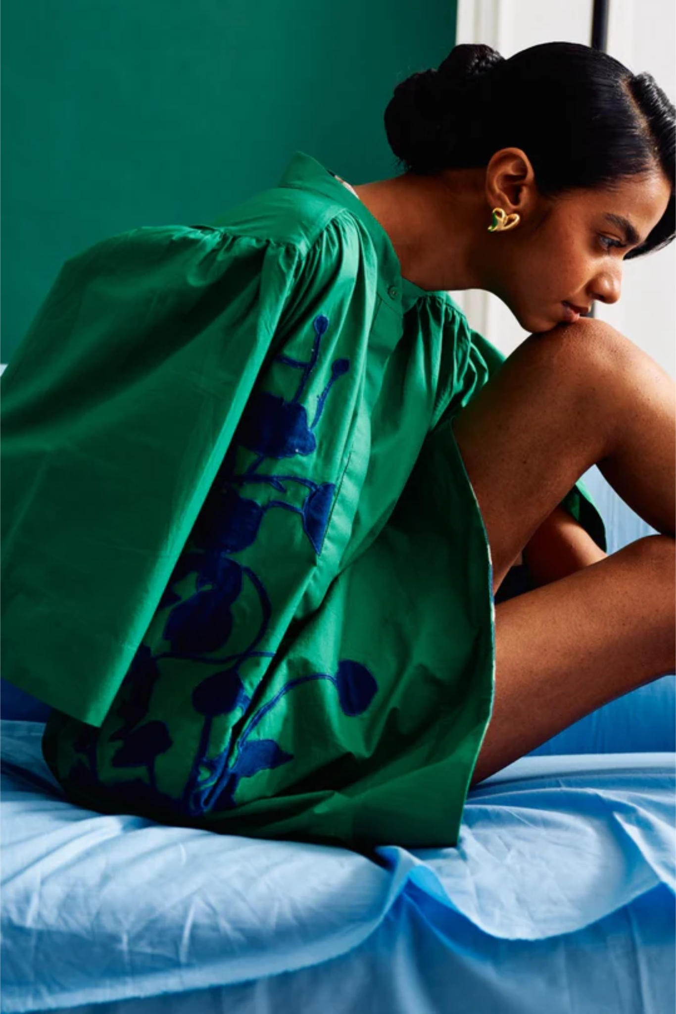 Emerald Applique Dress
