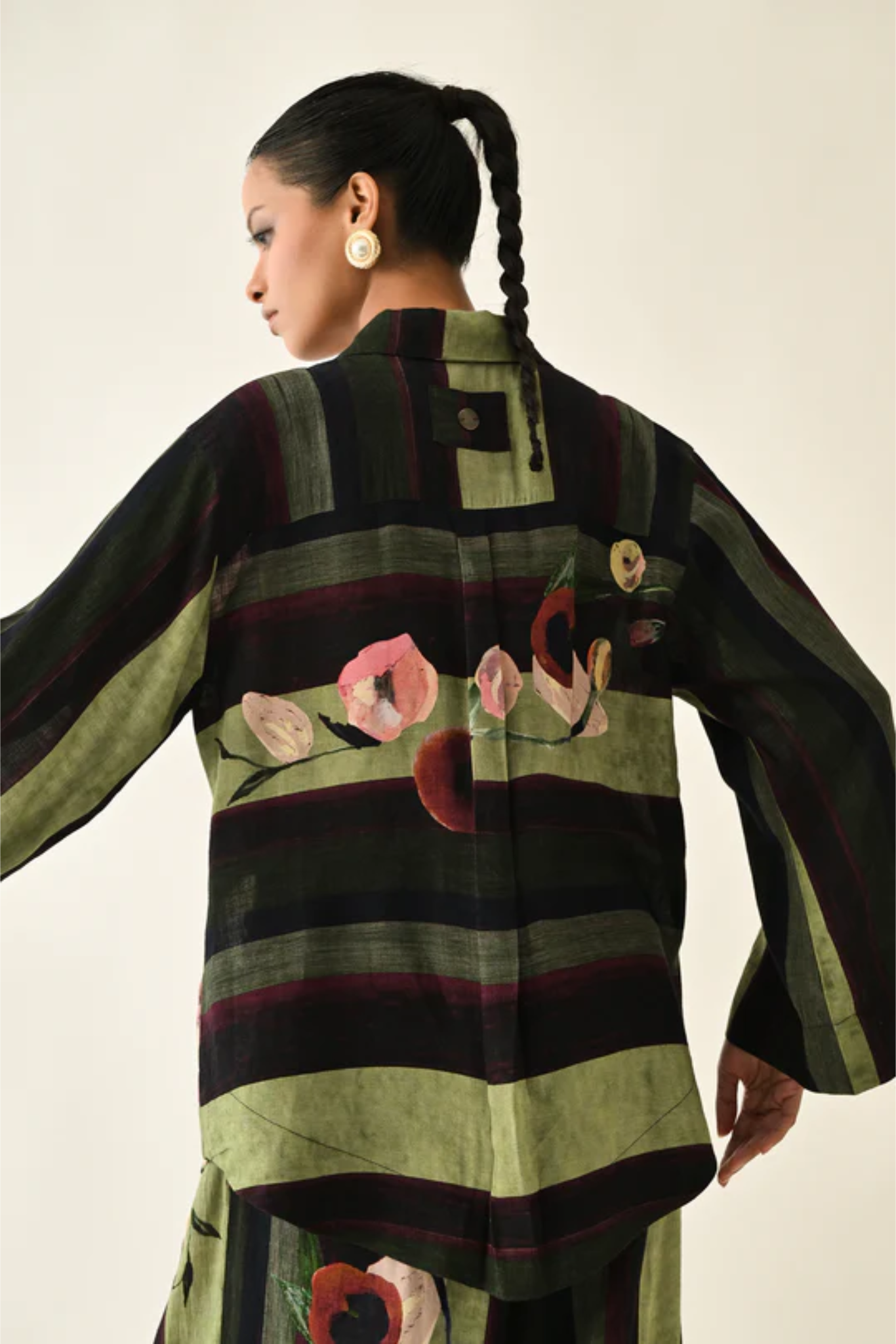 Moss Stripes Jacket Set