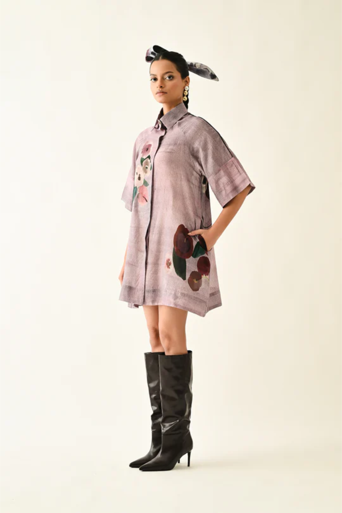 Dusk Pink Aline Short Dress