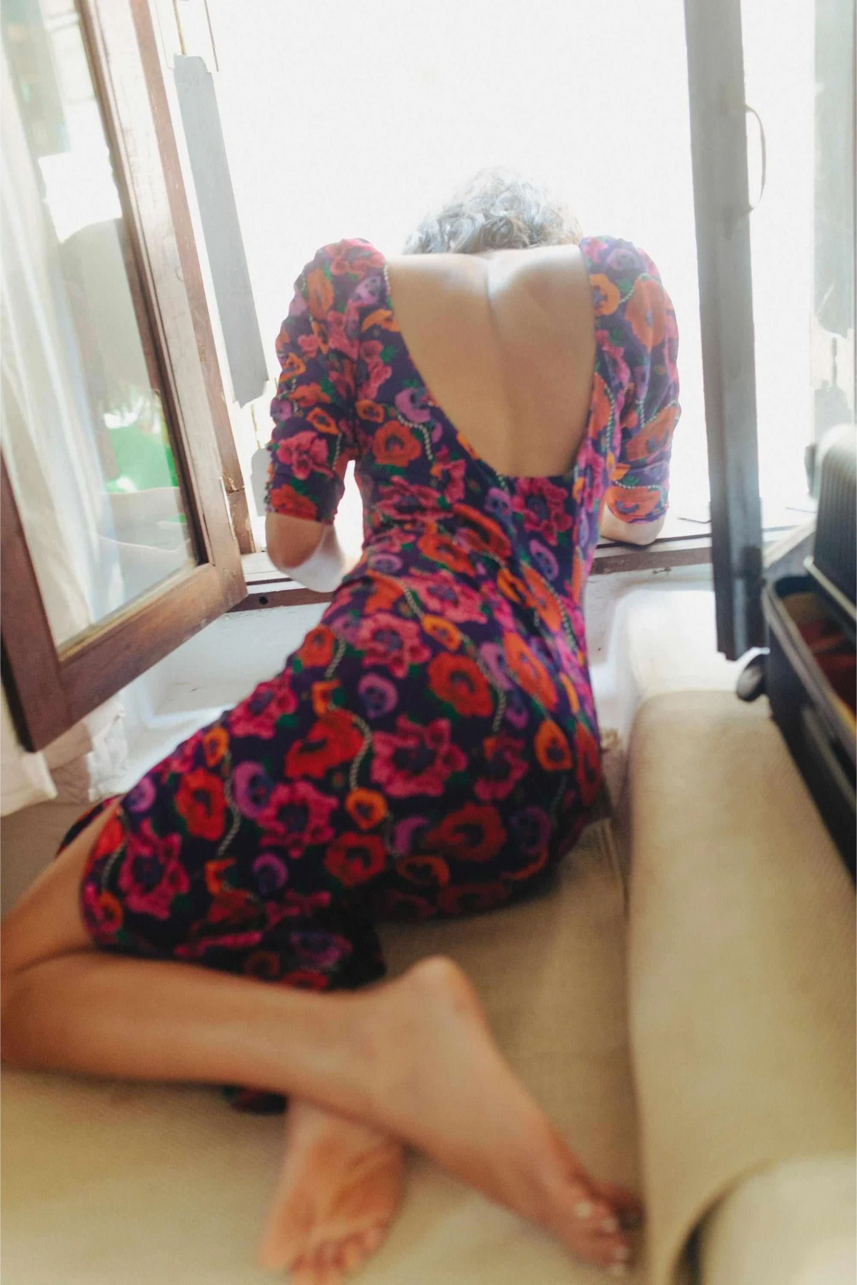 Waist Cinching Dress - Oriental Poppy