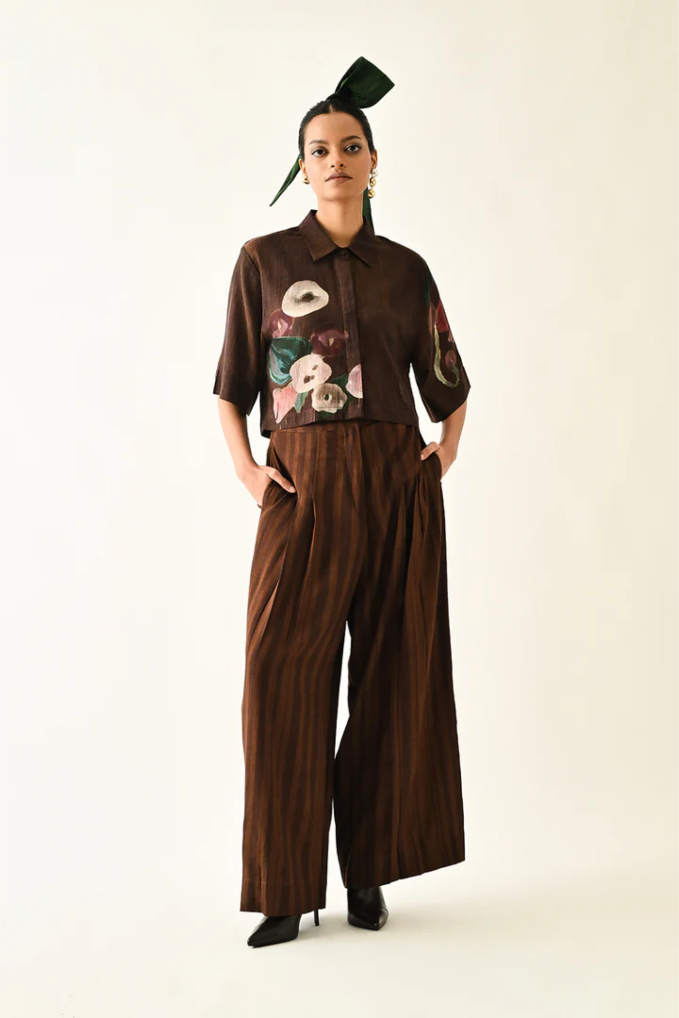 Brown Stripes PP Pant