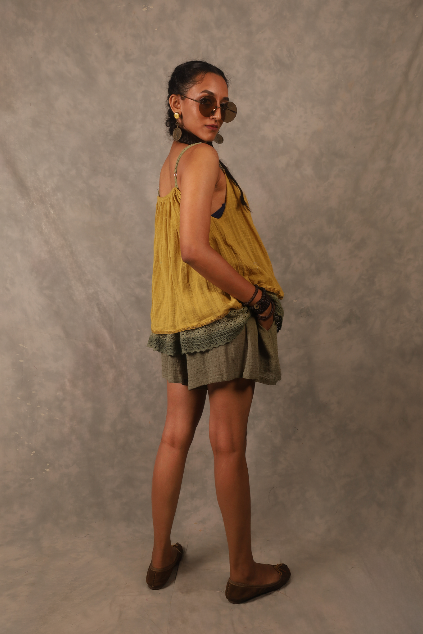 Tanz Playsuit - Grass cloth