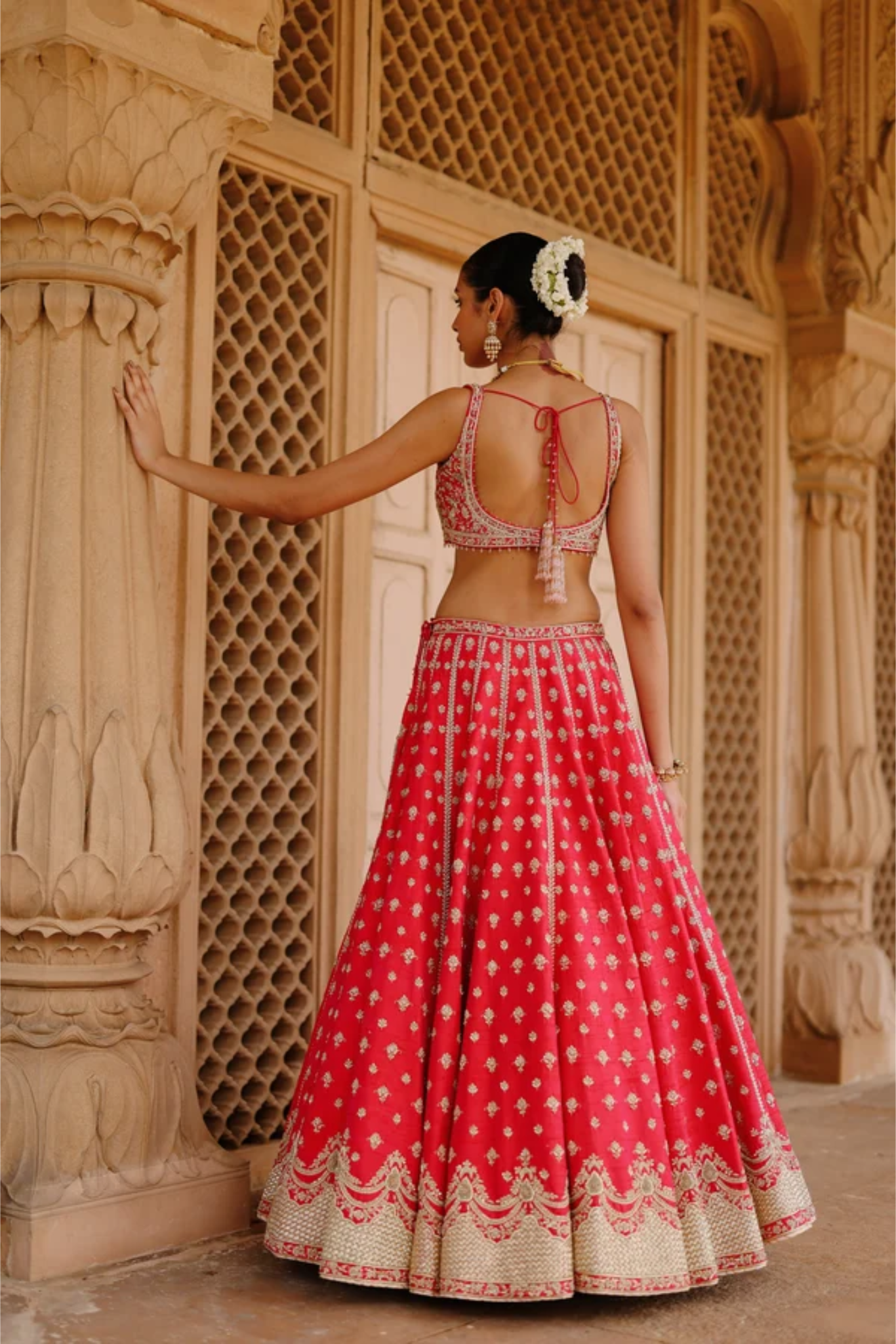 Noorbano - Rani Hot Pink Lehenga Set With Blouse & Dupatta