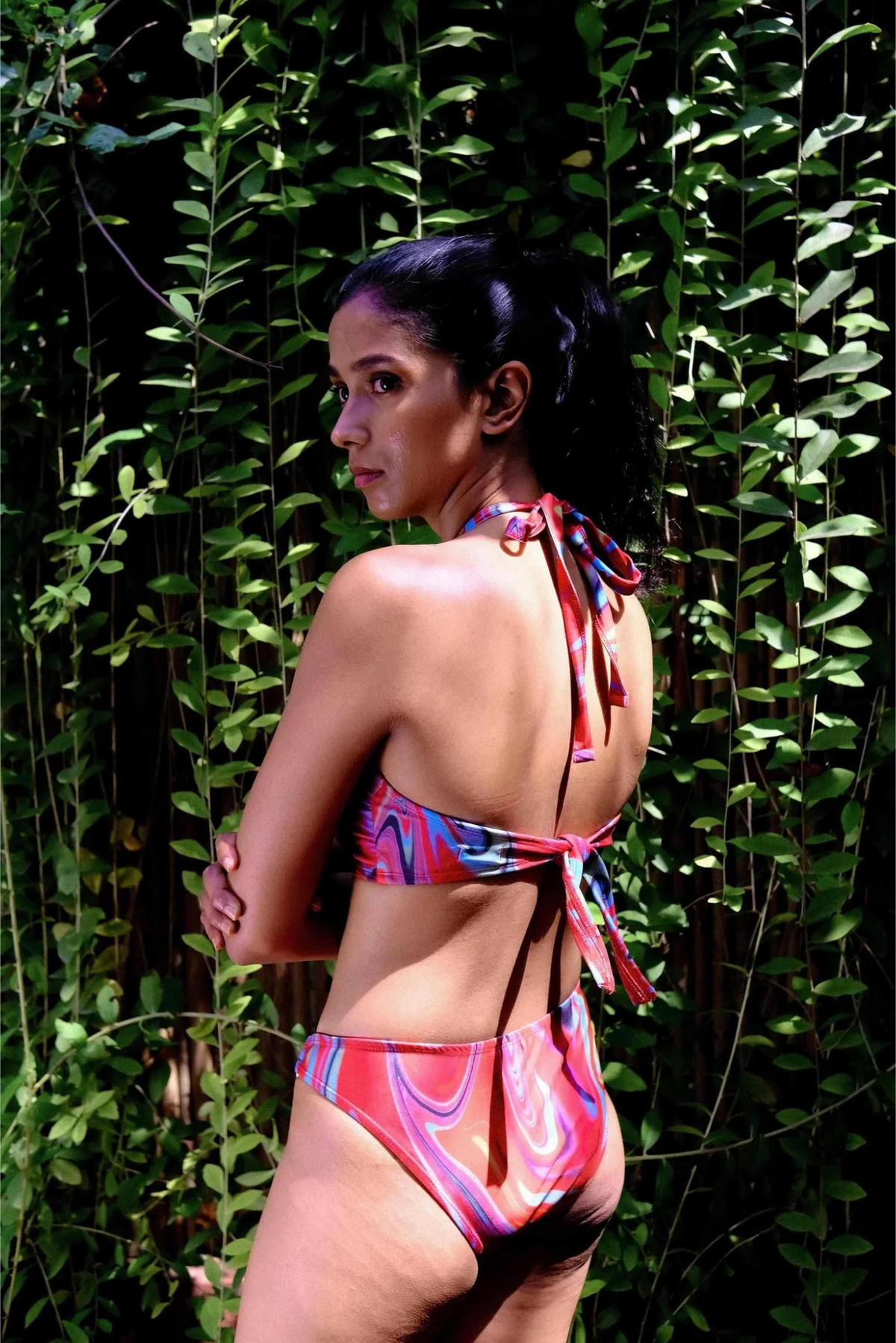 Cayenne Wave Ring Bikini Top with Removable Halter String