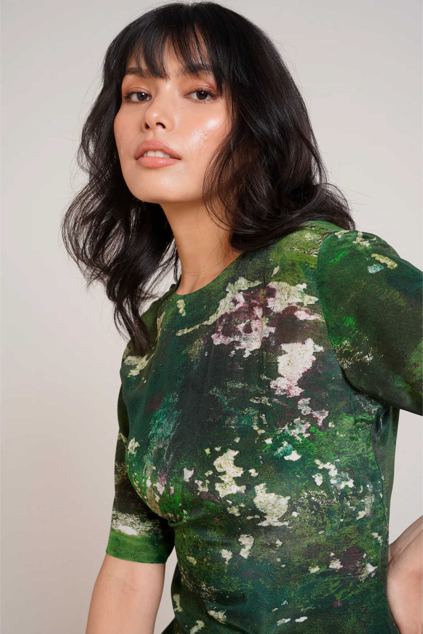 Sage Ruched Dress