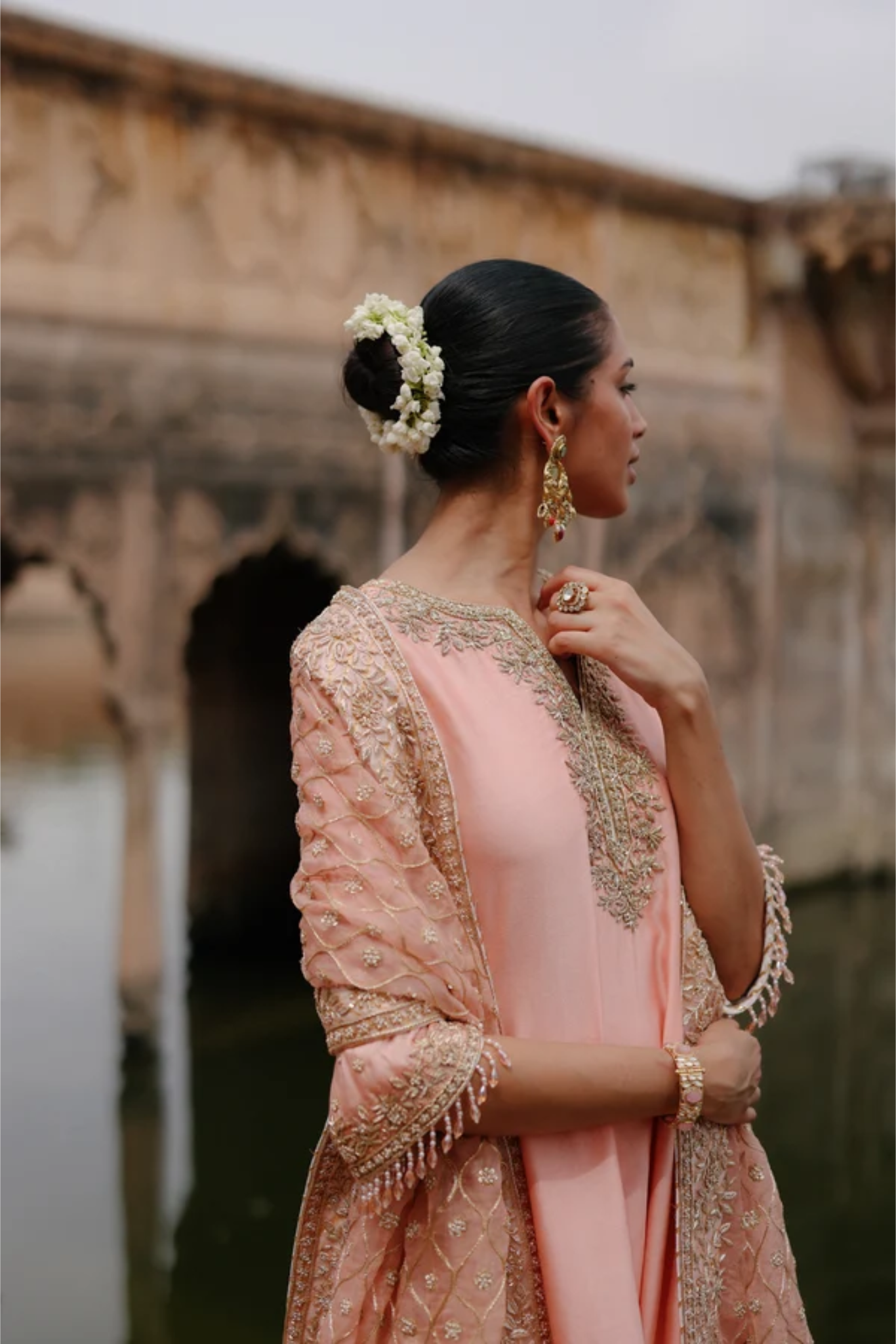 Maham - Pink Anarkali Set with Salwar & Dupatta