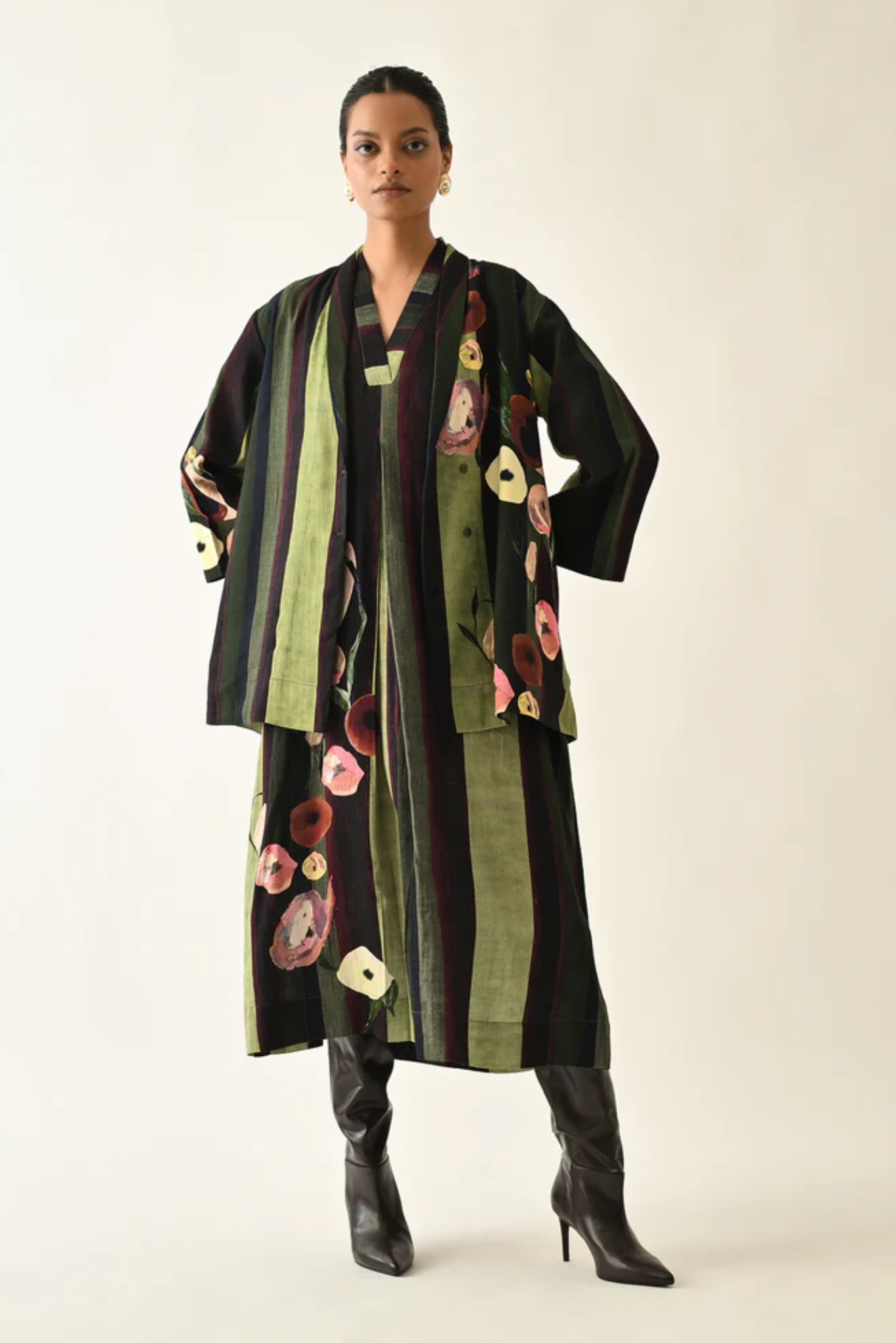 Moss Stripes Aline Set