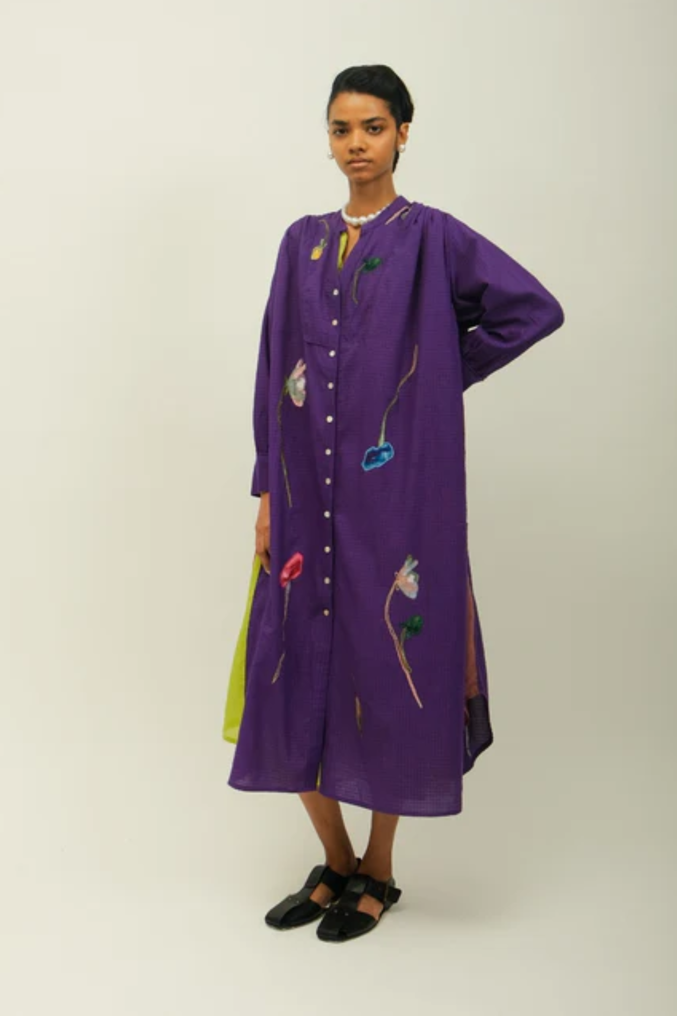 Thistle Appliqué Dress
